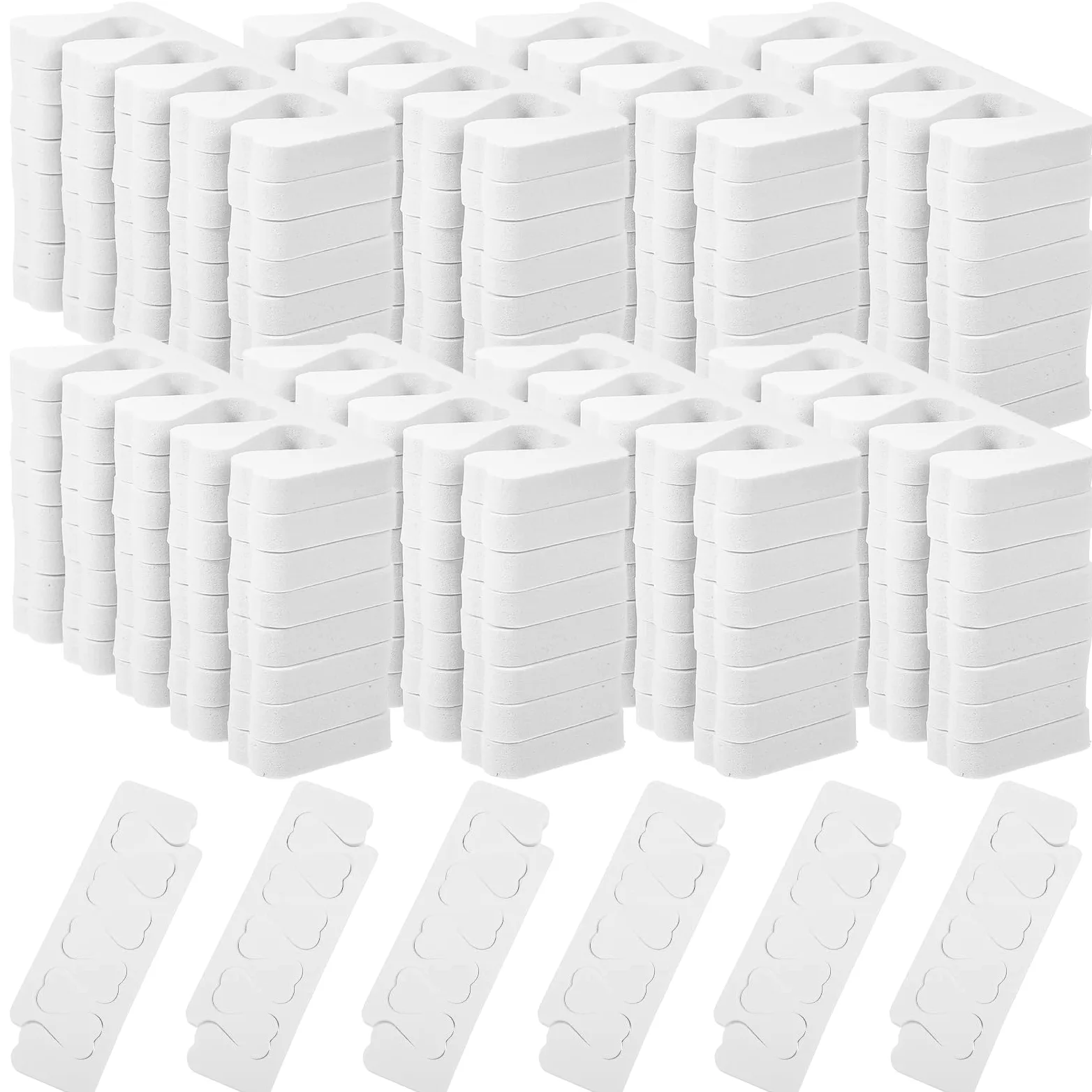 300 separadores de dedos para esmalte de uñas, separador de dedos a granel, pedicura, pie correcto para hombres y mujeres, esmalte de uñas, suministros de pedicura cómodos y suaves (blanco)