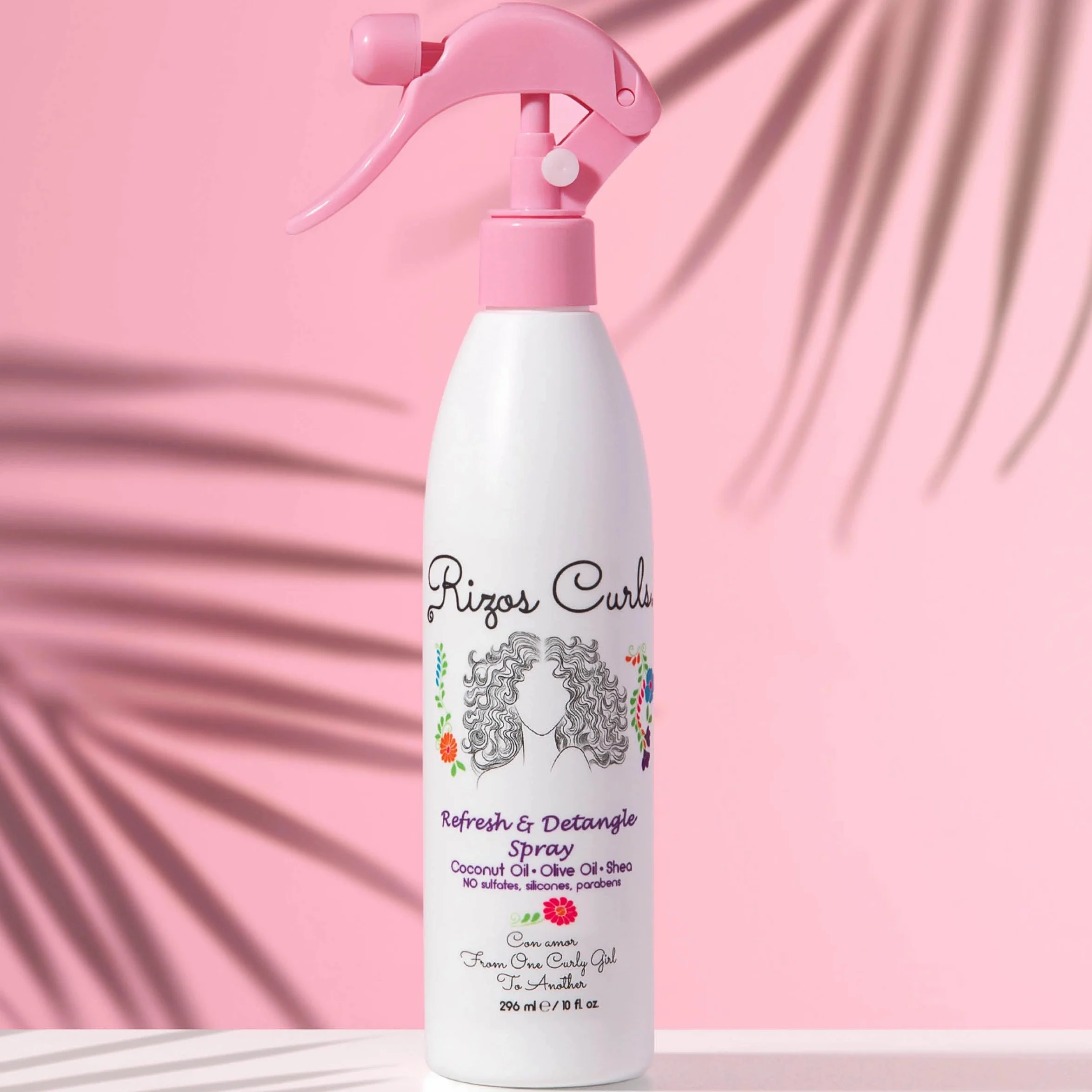 Rizos Curls Refresh & Desenredar Spray para hidratar el cabello rizado, silicona y sin parabenos, 296 ml
