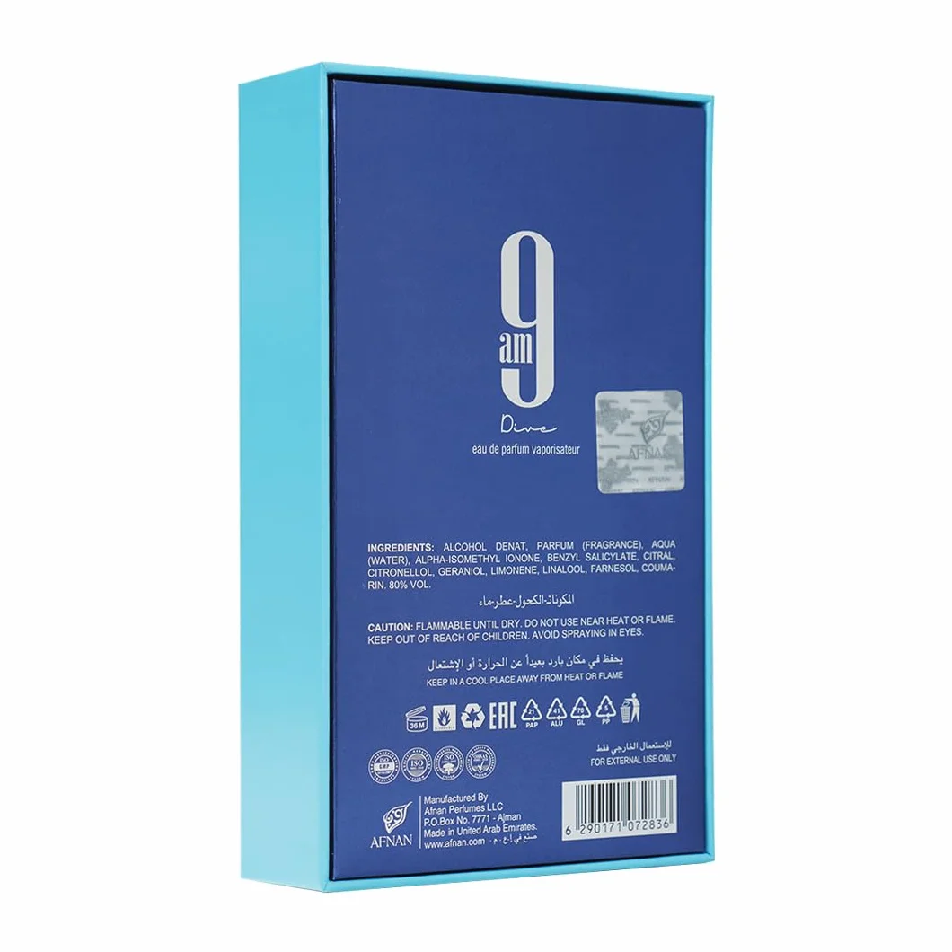 Afnan 9 am Dive Eau de Parfum unisex 100 ml EDP, Parfum, Hombre, Regalo