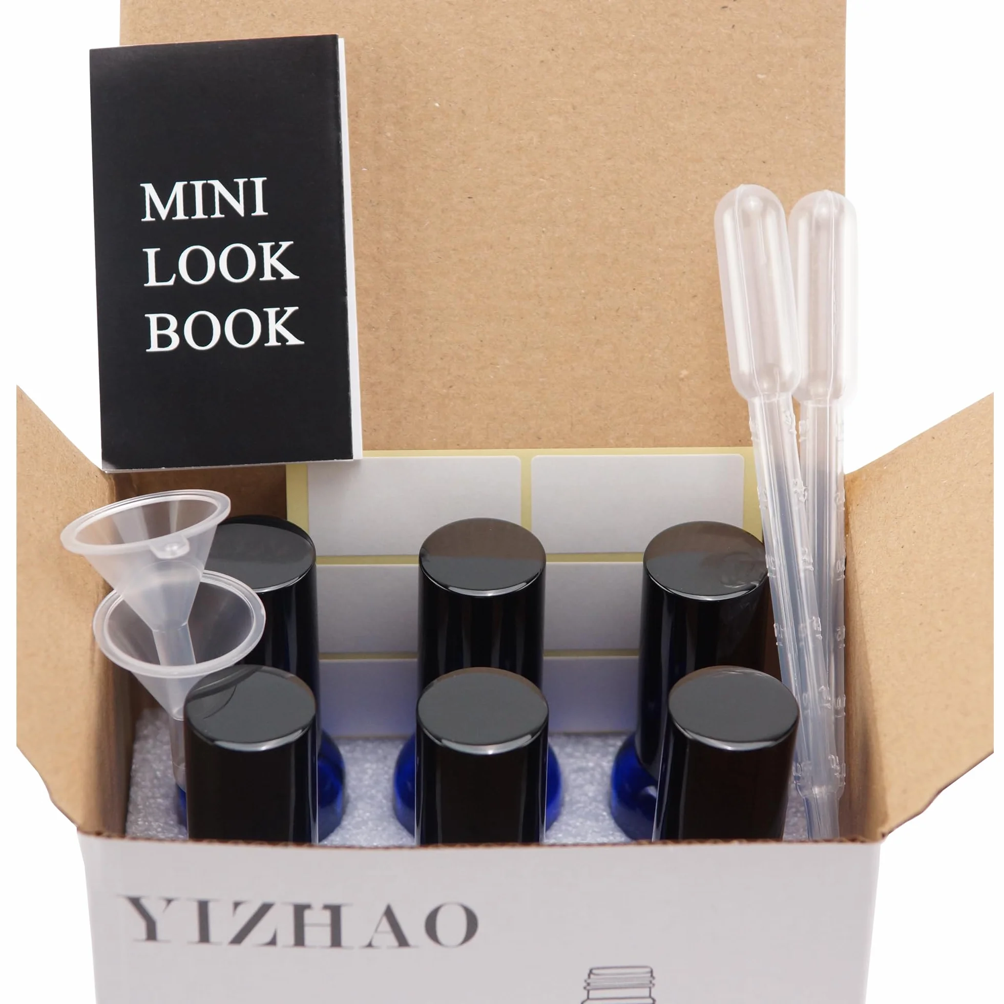 YIZHAO Ambar Pulverizador Cristal 30ml Glass Spray Bottles Atomizador 6Pcs