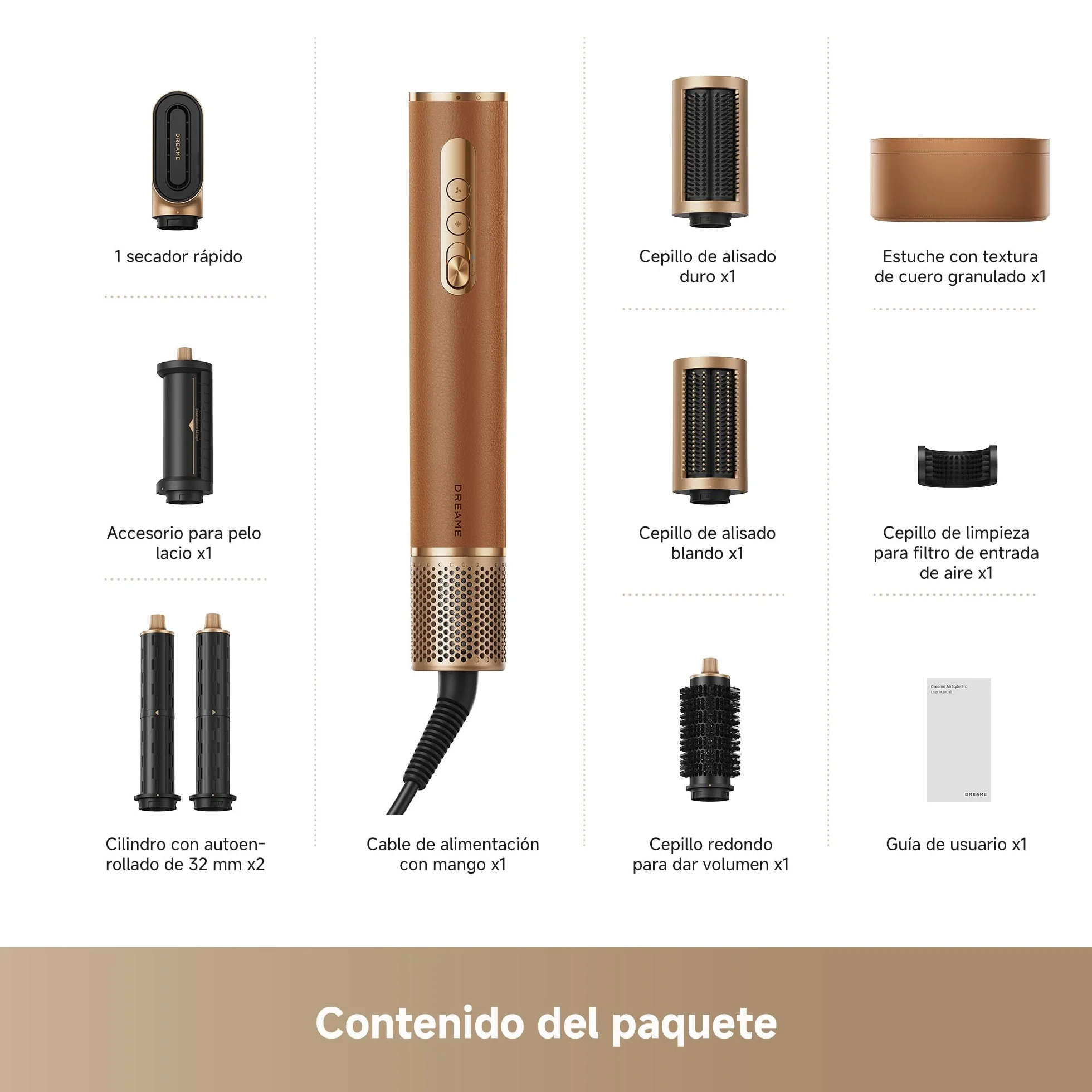 DREAME AirStyle Pro 7 en 1 Moldeador Múltiple Secado Rápido Cepillo de Alisado