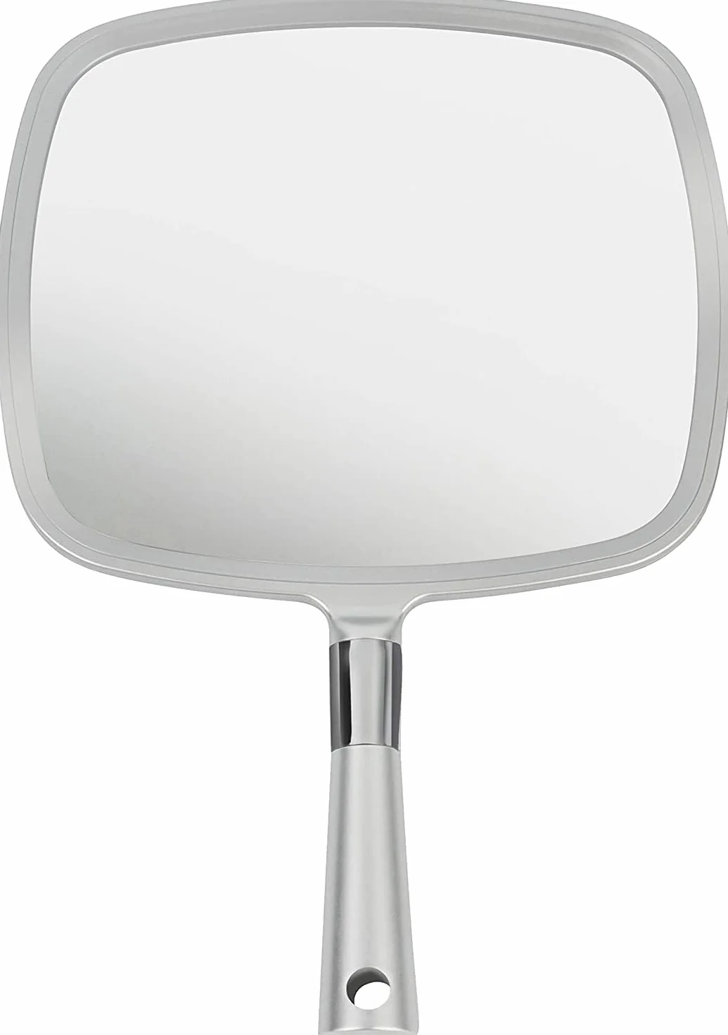 Mirrorvana Espejo de Mano Grande para Clínica Dental, Salón de Belleza, Afeitado y Maquillaje (Plata)