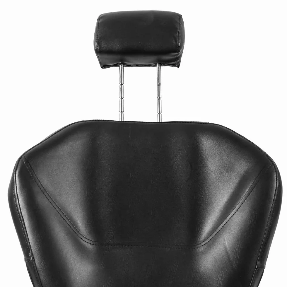 Silla de Peluquería Reclinable Hidráulica 360° Piel Sintética 90x65x100 cm Negro