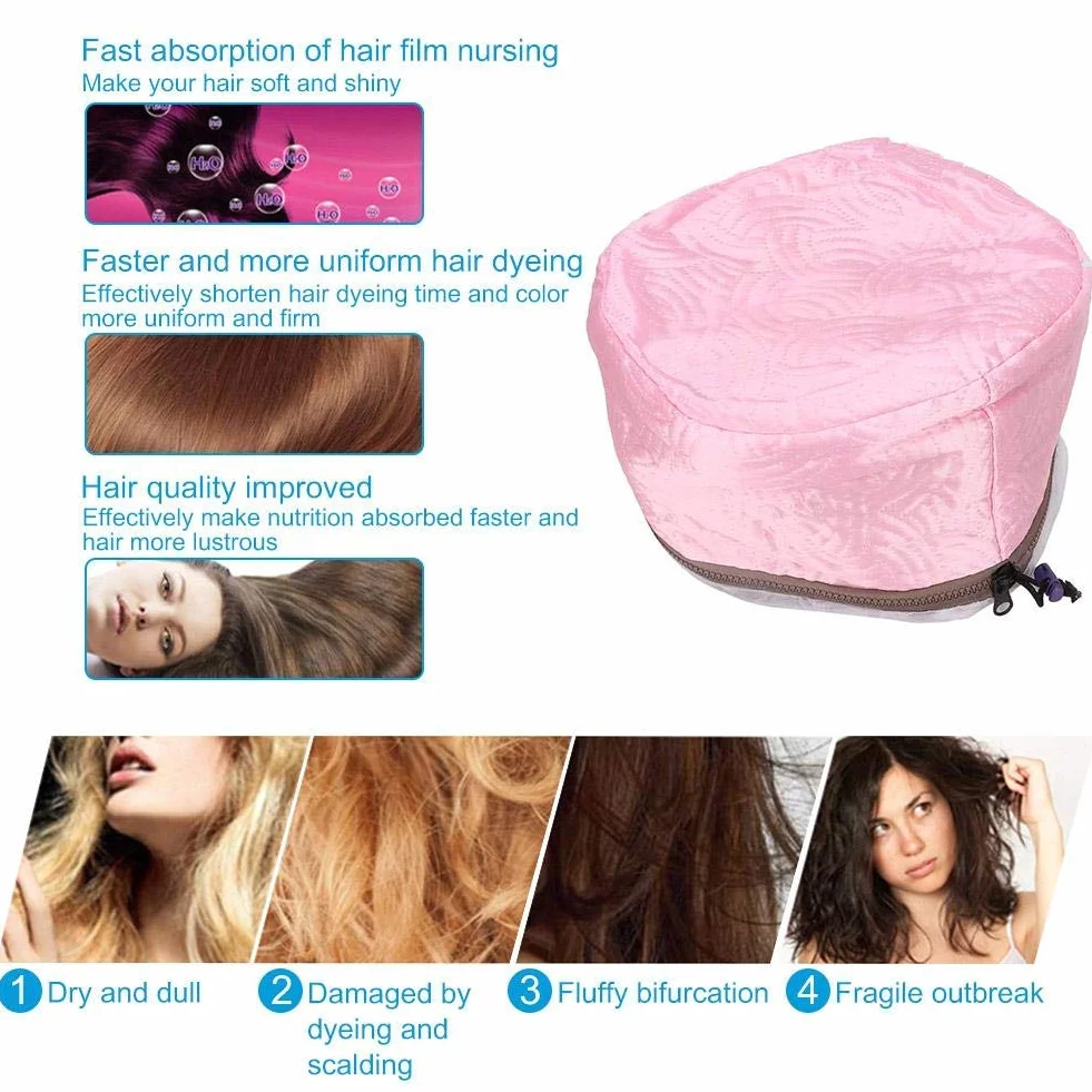 Brrnoo Hair SPA vaporizador térmico eléctrico gorro de pelo DIY cuidado cabello SPA Home Treatment