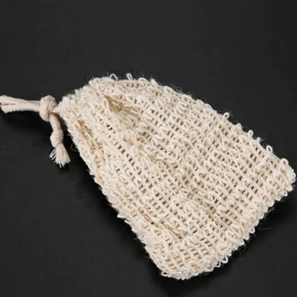 Bolsa de jabón de sisal para ducha, 250 unidades, bolsa de jabón de sisal natural, bolsa de jabón exfoliante