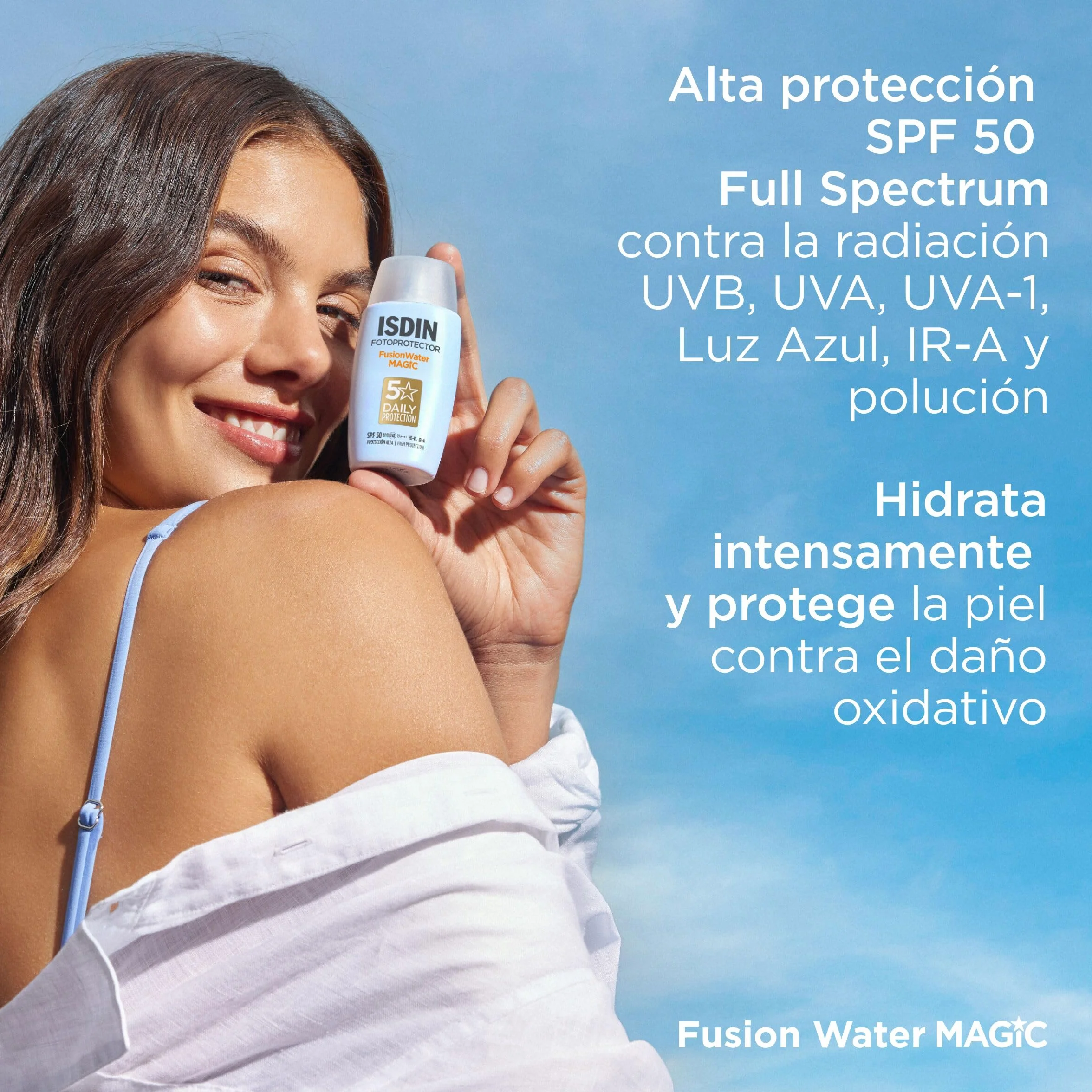 ISDIN Fotoprotección Fusion Water MAGIC SPF 50 Protector Solar Facial 50ml