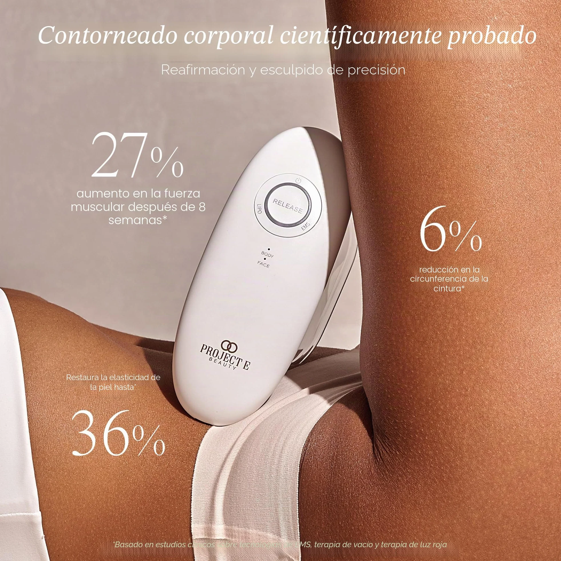 Project E Beauty SERA Contorno corporal al vacío EMS Terapia de luz LED Reduce grasa corporal