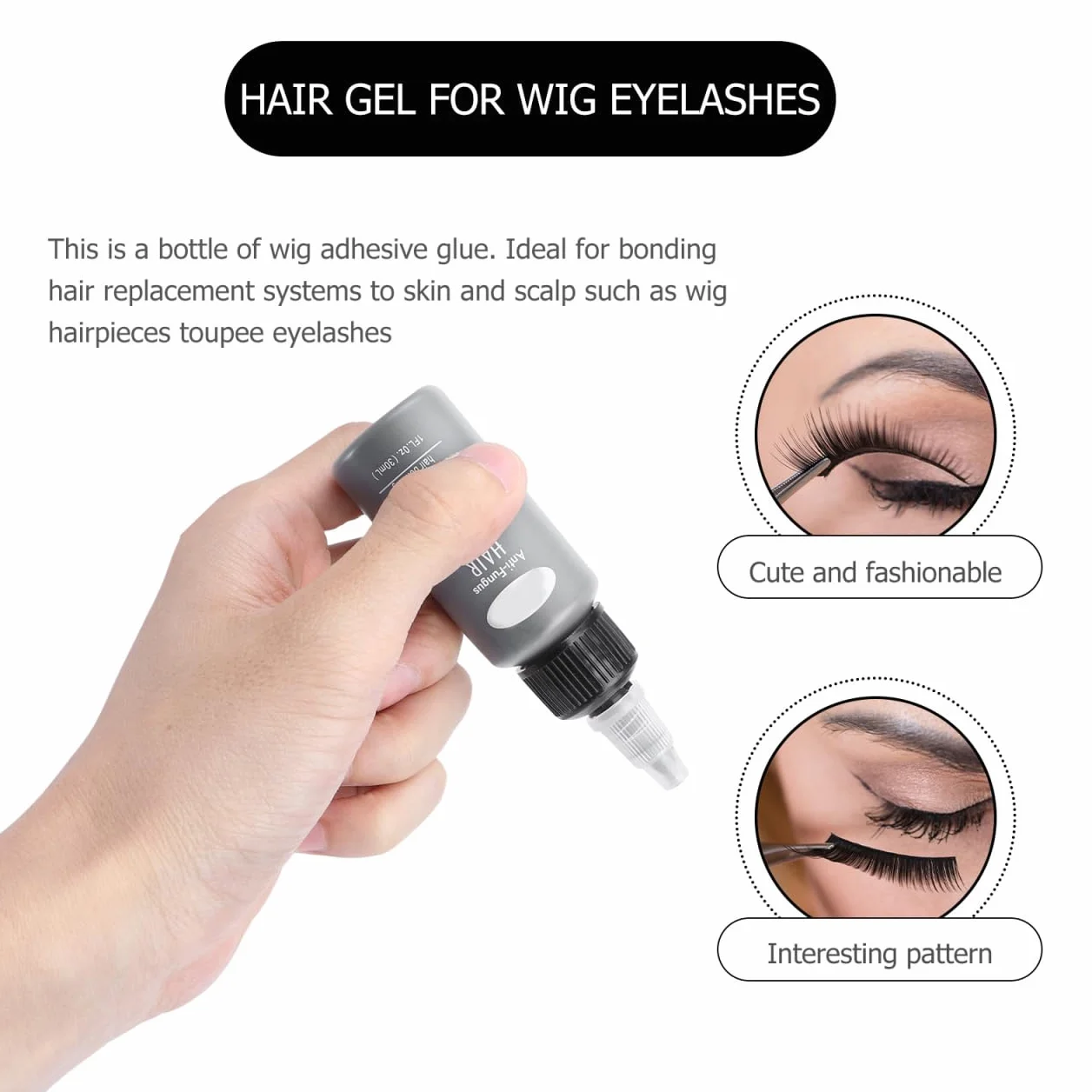 Adhesivo para Pelucas Pegamento para Cabello Resistente al Agua Fijación Invisible