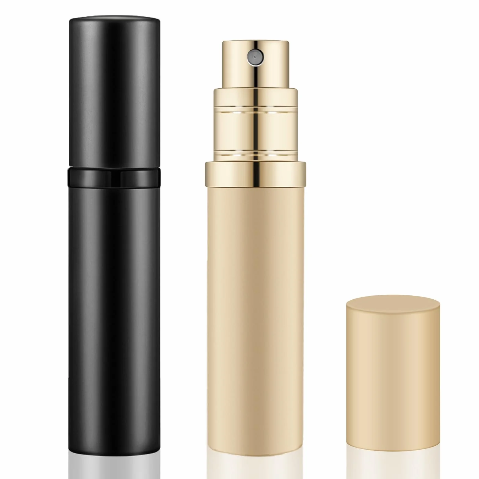 Atomizador Perfume Recargable 5 ml, Botella Recargable, Pulverizador Viaje Negro Oro