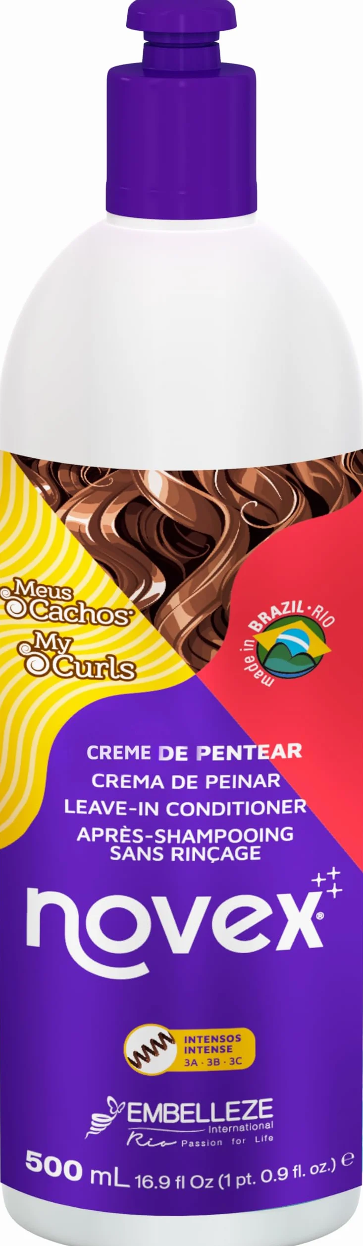 Novex Acondicionador Intenso Sin Enjuague My Curls 500 ml para Rizos 3A 3B 3C