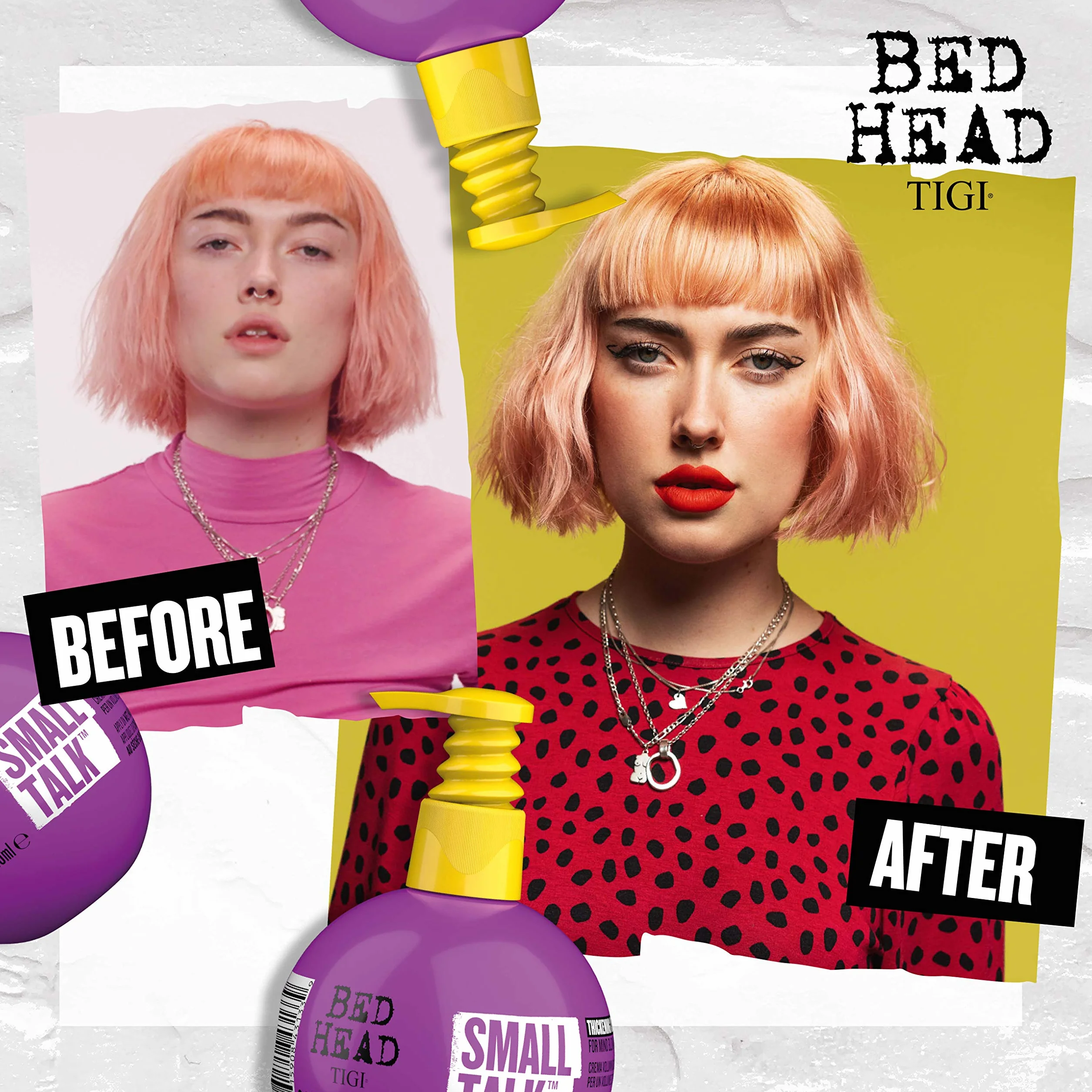 BED HEAD by TIGI Small Talk Crema de peinado voluminizadora para pelo fino 240 ml