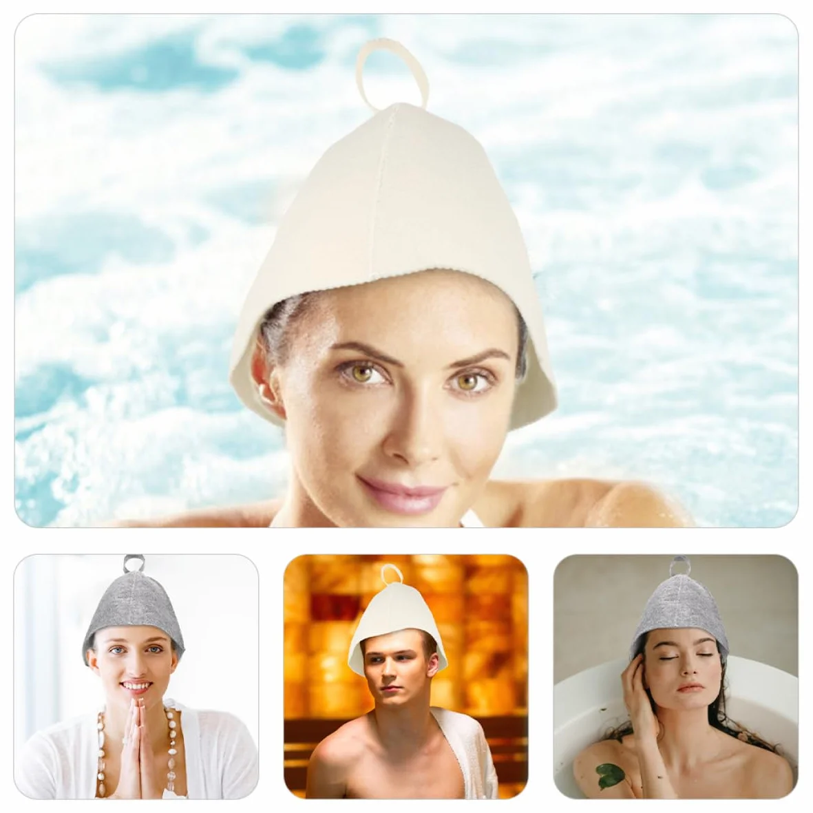 Toddmomy Series Gorro De Sauna Sombreros para Hombres Gorro De Ducha para Mujer Gorros De Ducha para Mujer Reutilizables Gorras De Sauna Sombreros De Fieltro Sintió 6 Piezas X