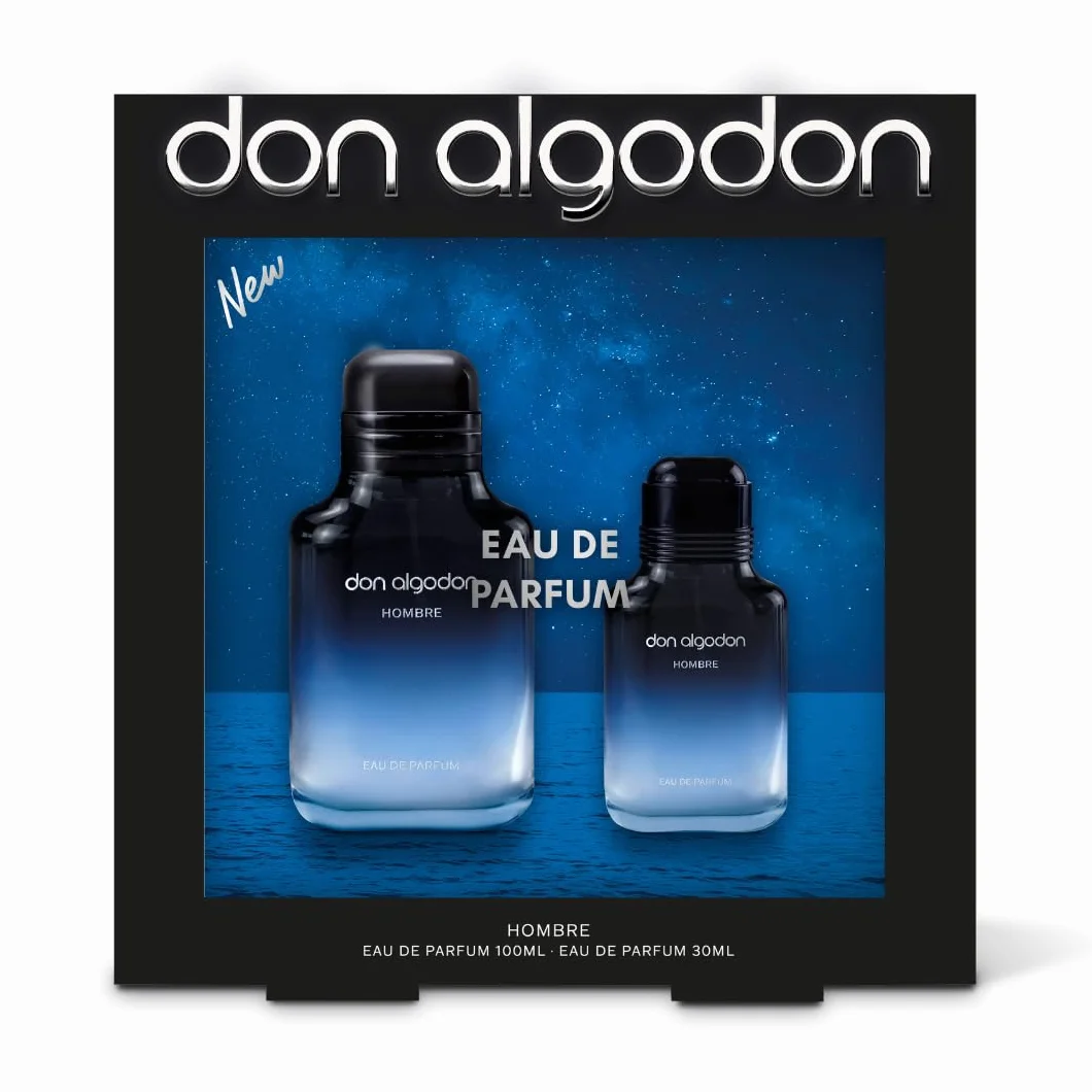 Don Algodón Set Eau de Parfum Hombre 100 ml + 30 ml Bergamota benjuí vetiver ámbar gris
