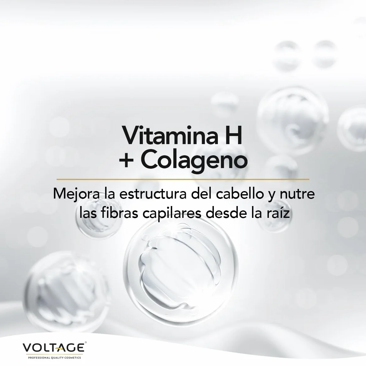 Voltage Cosmetics Champú Colágeno Biotina 500 ml Volumen Antirotura
