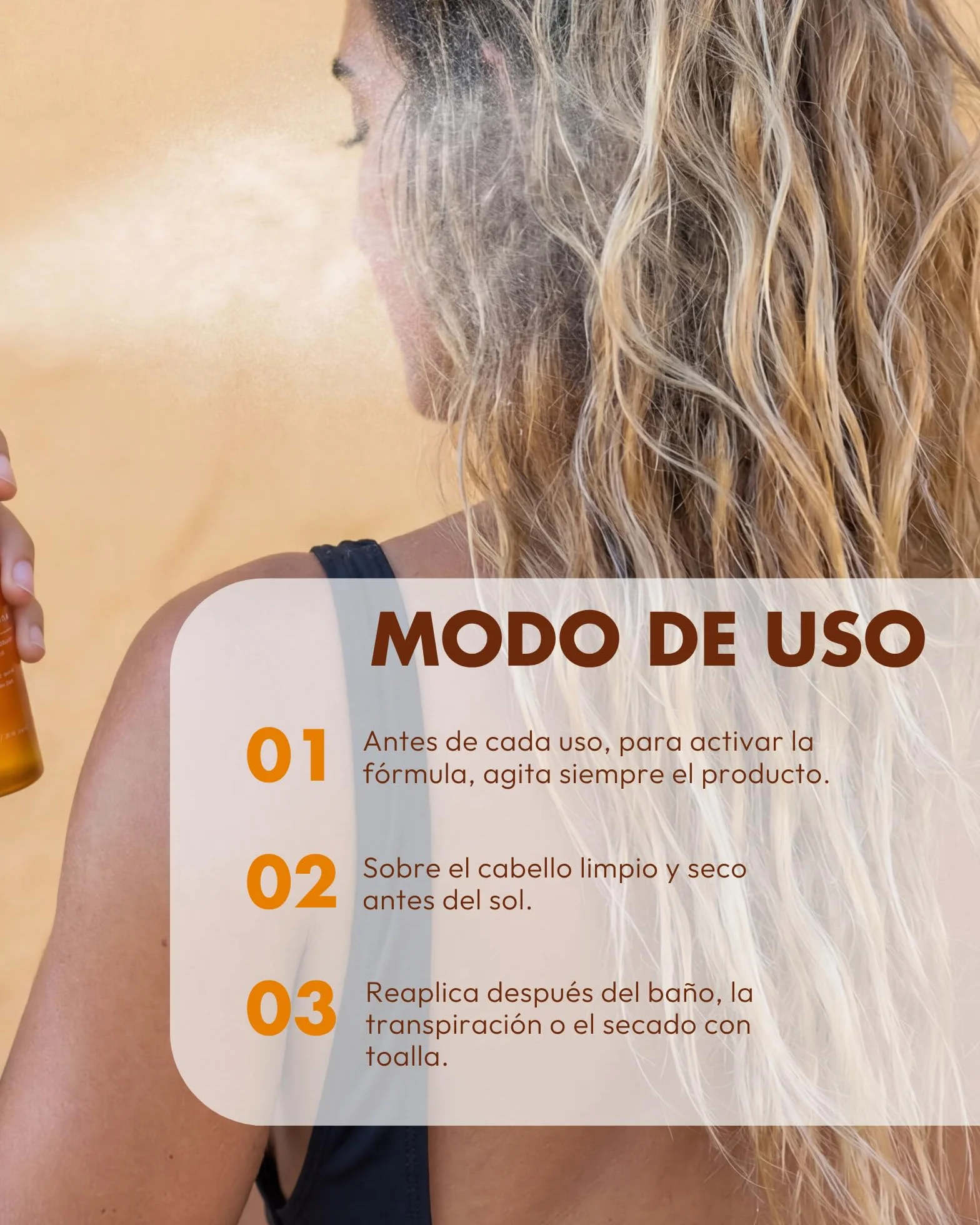 Bruma Solar Capilar 100 ml con Filtro UV, Proteínas Vegetales y Alga Marina 88% Natural Vegana