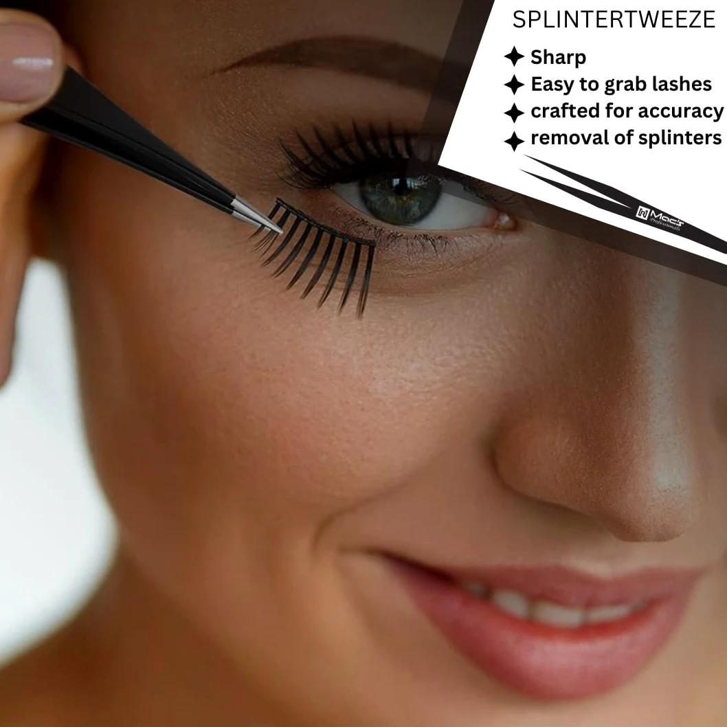 Juego de pinzas – para depilar cejas, vello encarnado, lo mejor para el vello de las cejas, depilación facial, precisión de acero inoxidable, puntas puntiagudas que se unen perfectamente. (Juego de 3