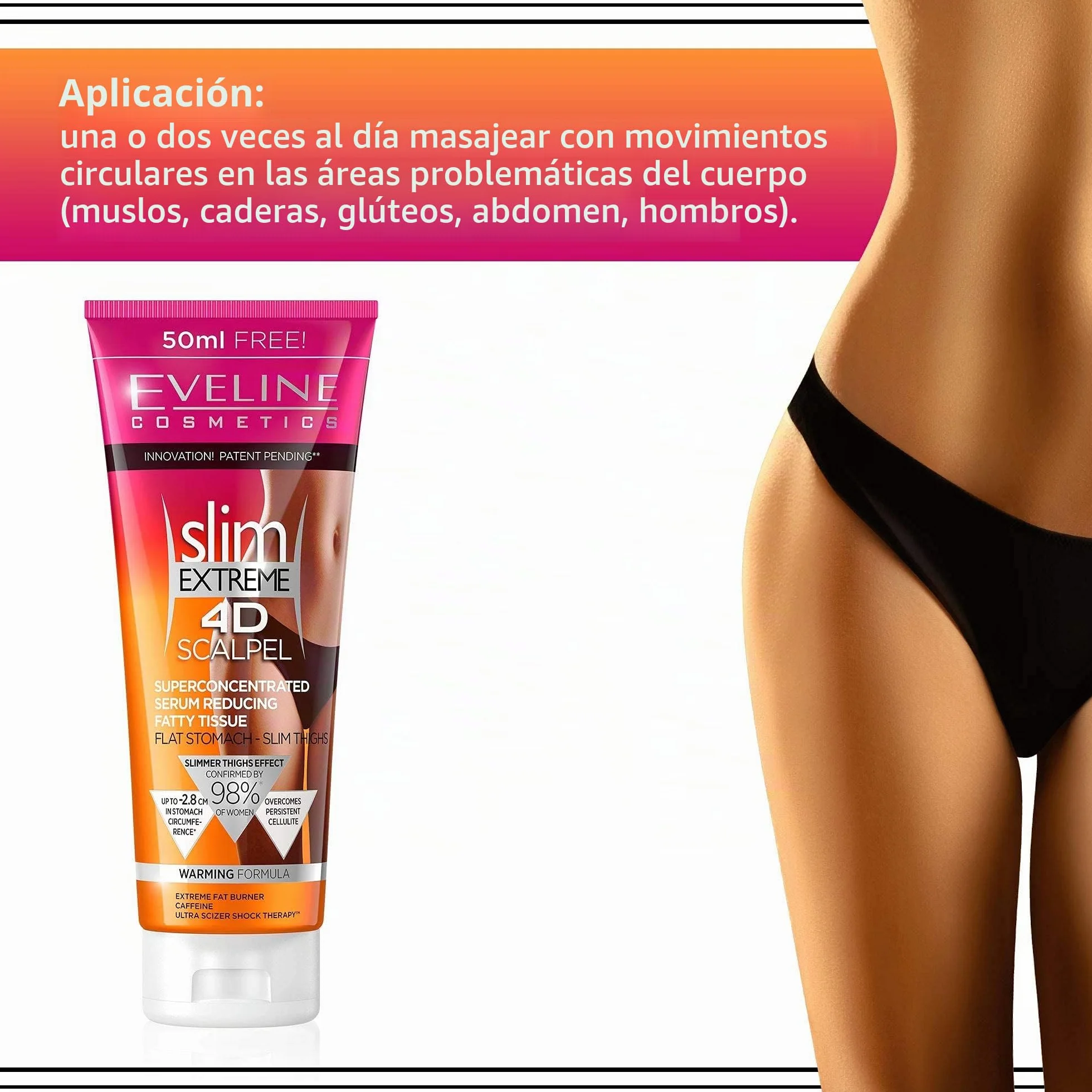 Eveline Cosmetics Slim Extreme 4D Scalpel Serum Reducteur Des Tissus Graisse 250 ml