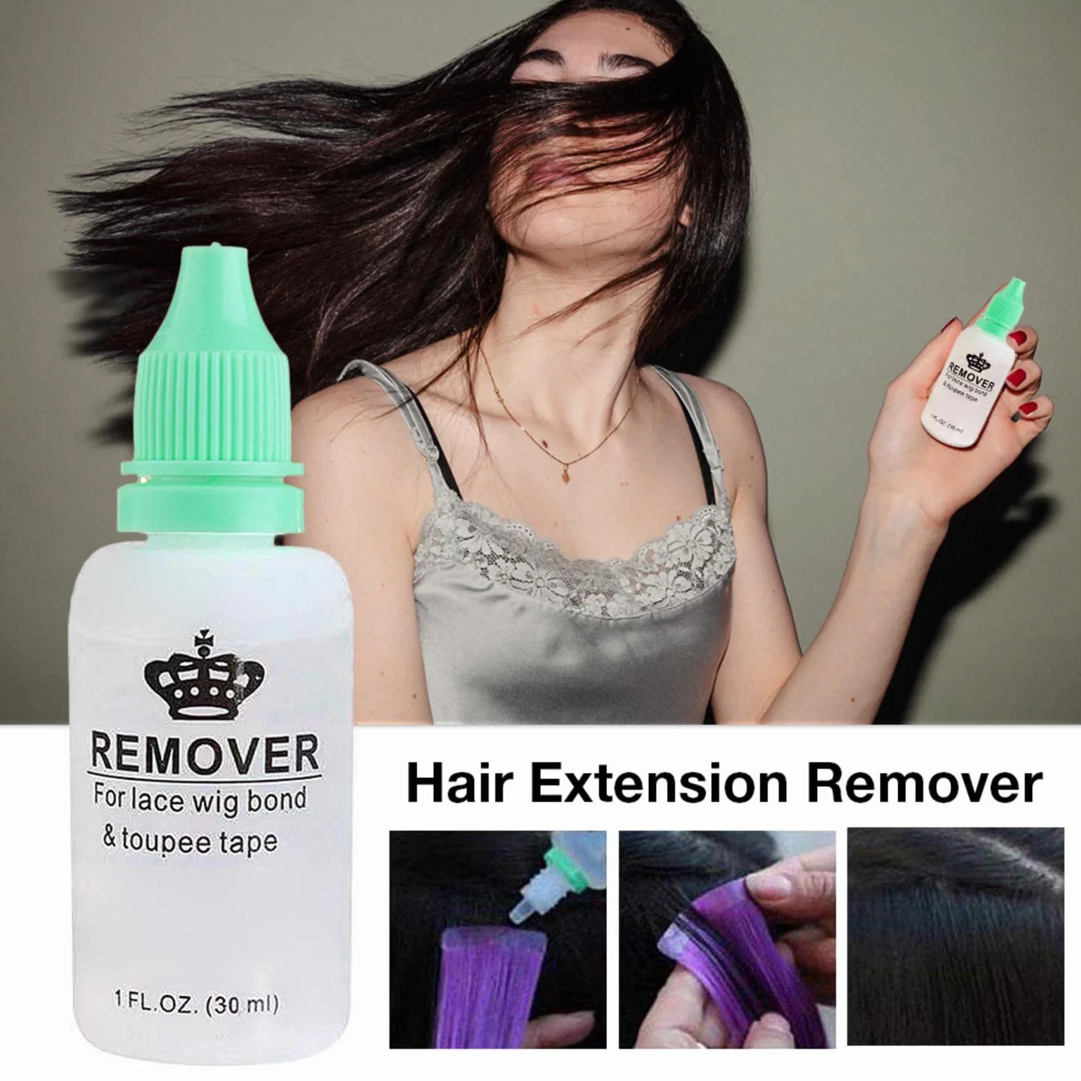 Super Hair Bond Removedor 30ml, Cinta Adhesiva para Encaje Peluca y Extensiones