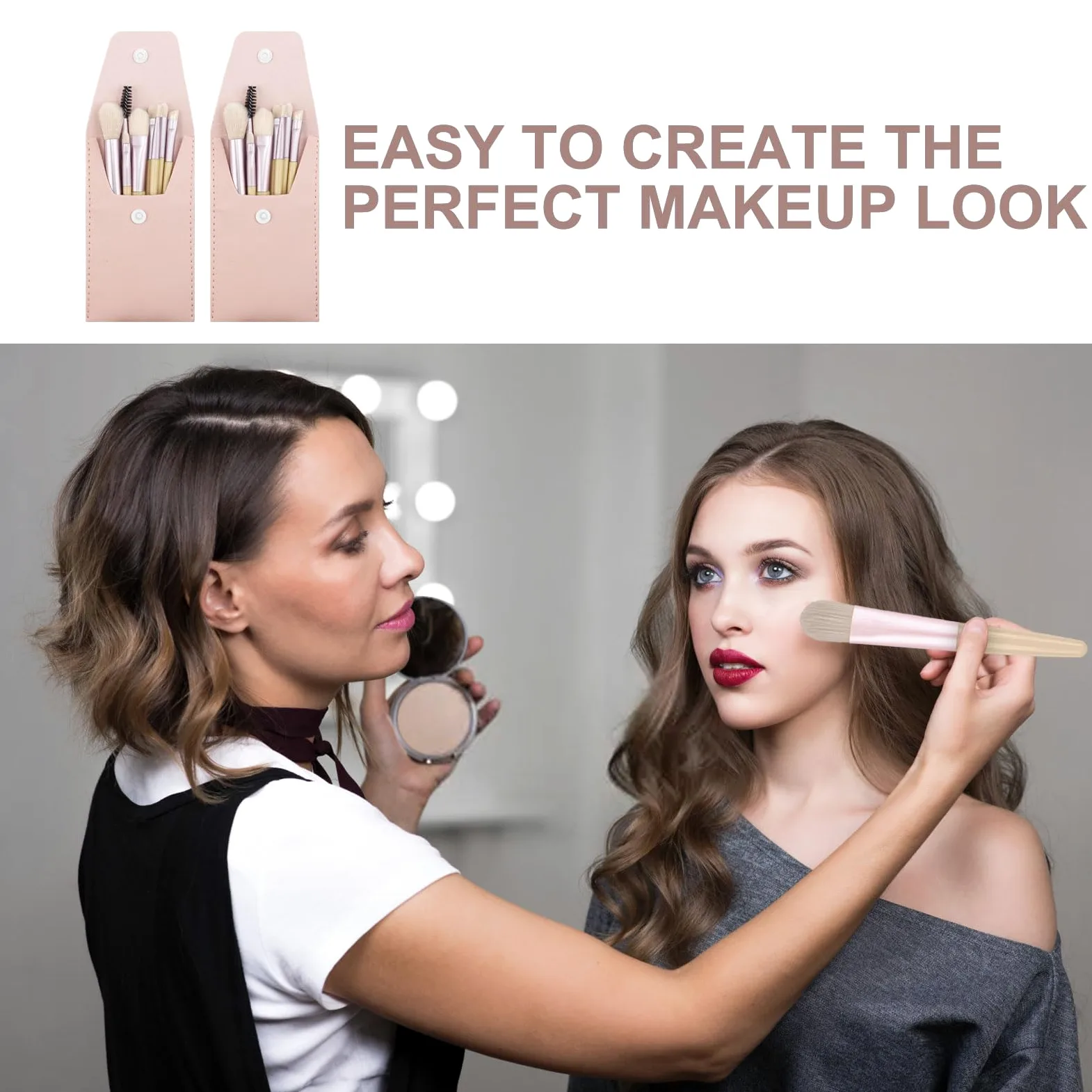 Juego de 15 brochas de maquillaje tamaño viaje, mini brochas de maquillaje facial, bolsa para maquillaje, recuerdos de fiesta, boda, despedida de soltera, regalo de dama de honor, regalo de despedida