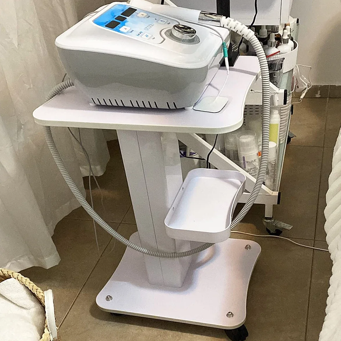 Carro de cosméticos con ruedas ABS 67x34x37.5 cm portátil Beauty Salon Trolley