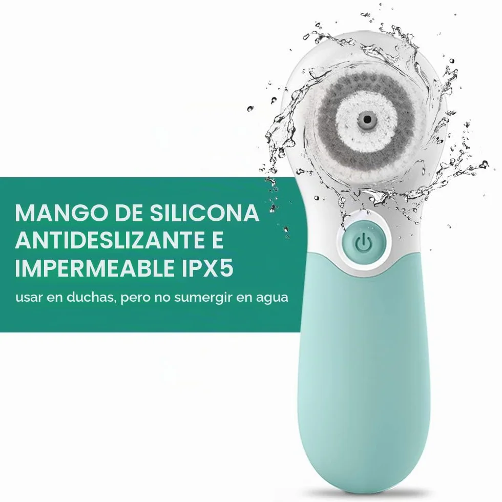 TOUCHBeauty Cepillo de limpieza facial eléctrico exfoliante con 3 cabezales y 2 velocidades