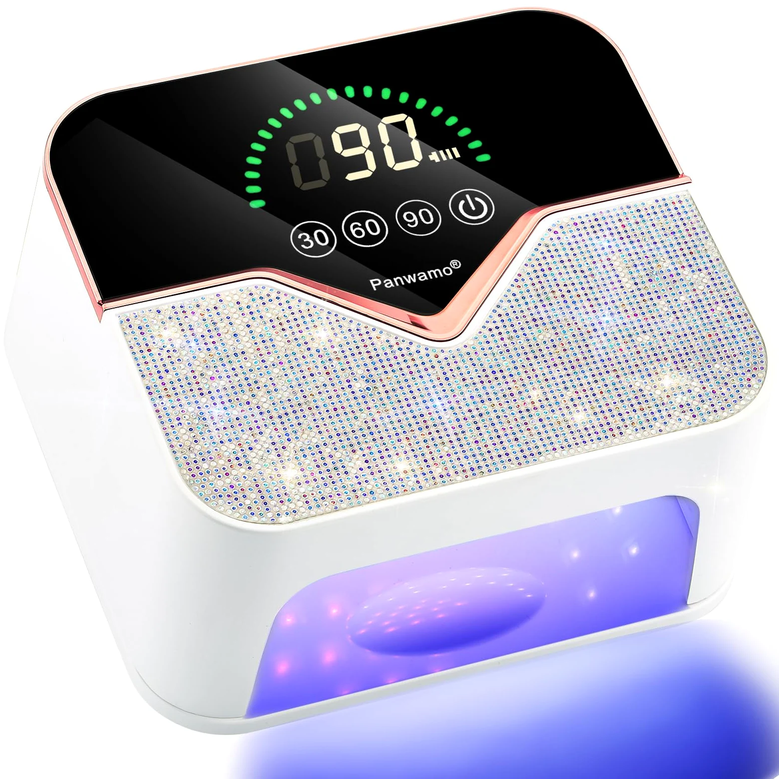 Lámpara de uñas LED UV recargable, secador de uñas inalámbrico para esmalte de gel, lámpara de uñas UV con ajuste de 3 temporizadores y pantalla táctil LCD, lámpara de secado profesional con 45