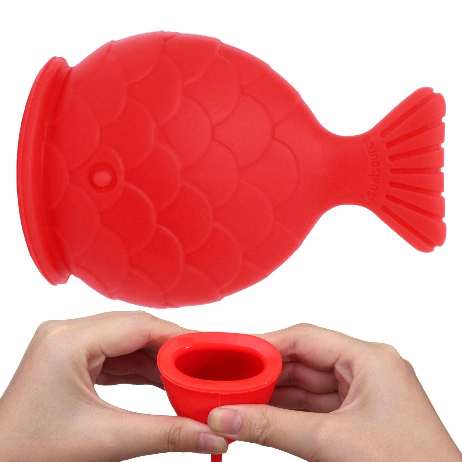 TAYSTE Silicona Plumper Labios Herramienta Maquillaje Labios Pez Rojo