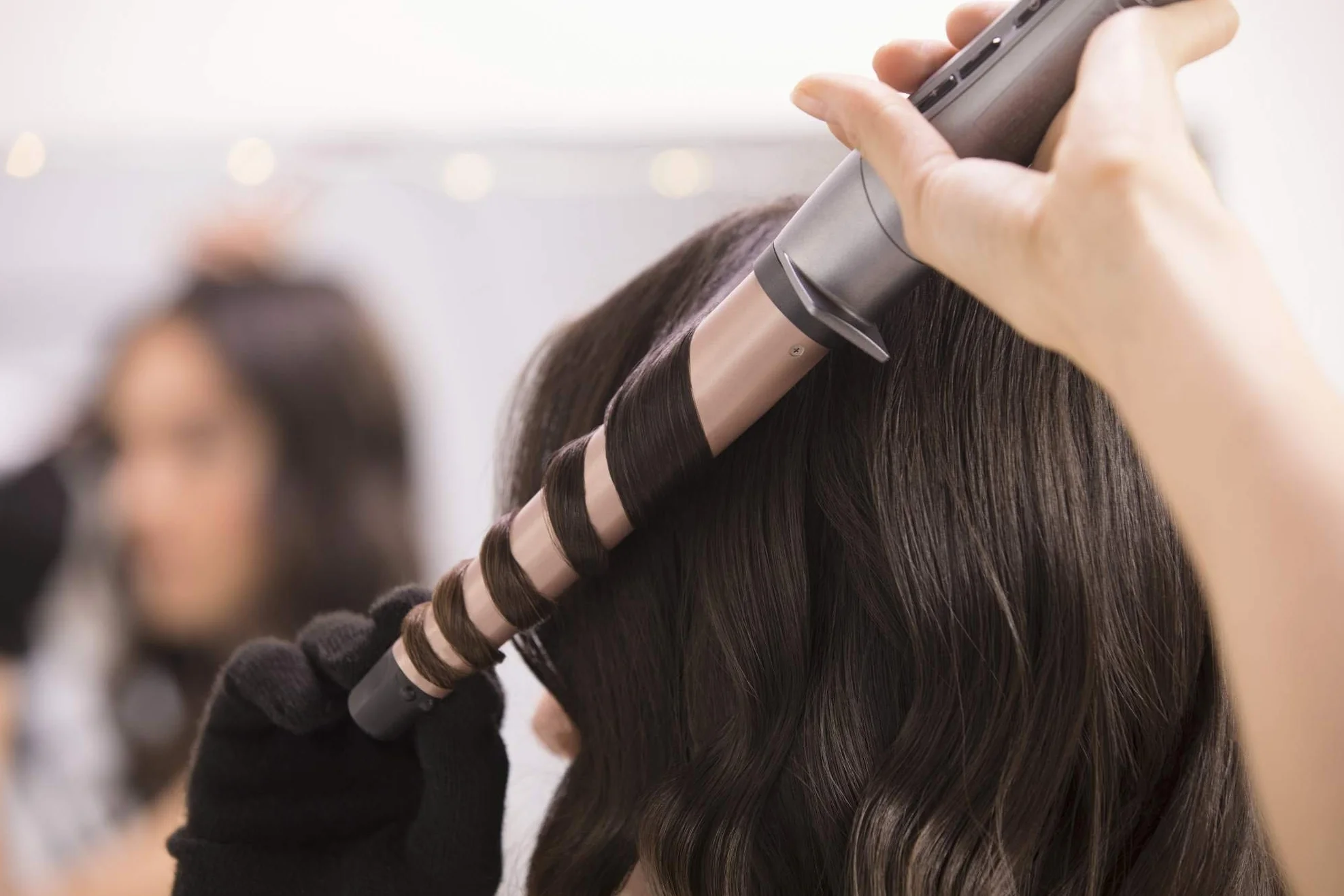 Remington Rizador de Pelo Keratin Protect, Queratina y Aceite Almendras, Ondulador de Pelo con Barril de 19-28 mm, Cerámica, 5 Temperaturas hasta 210°C, Digital, CI83V6, Negro, Rose Gold