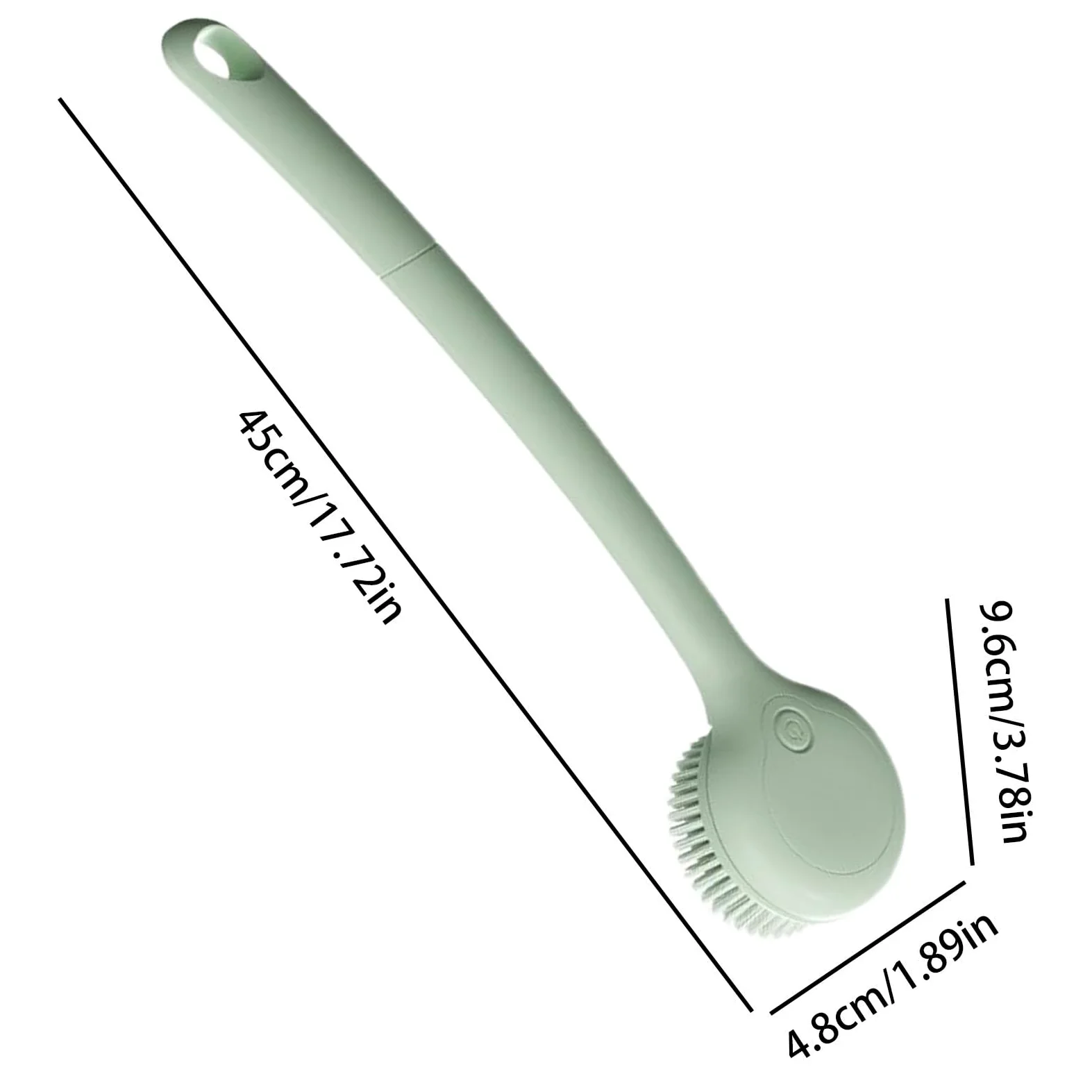 Cepillo trasero eléctrico para la ducha 2 velocidades giratorias | Cepillo corporal recargable con mango largo para mujeres para masaje de baño y lavado de pies cara cabeza vientre
