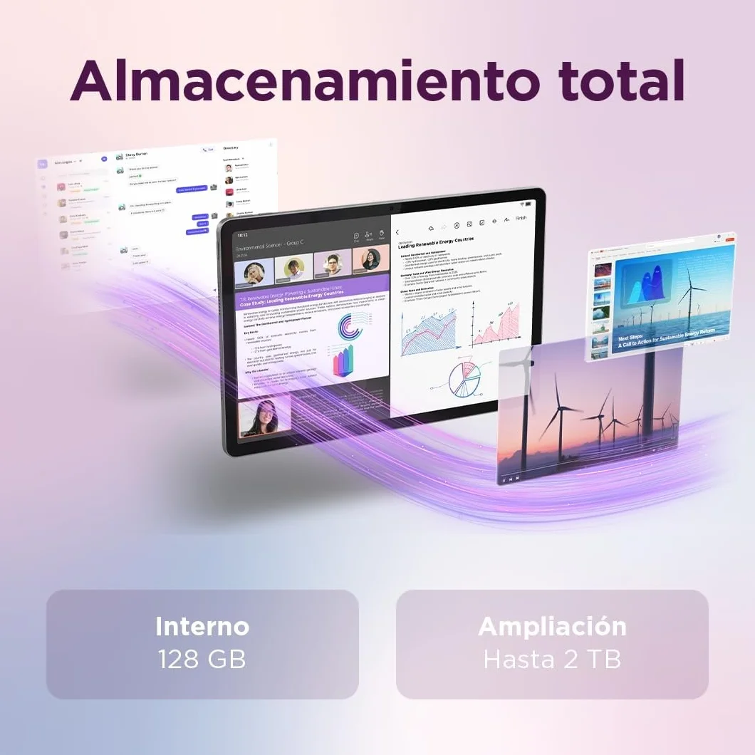 Lenovo Idea Tab 11" 2.5K Tablet 8GB RAM 128GB UFS MediaTek Dimensity 6300 Gris