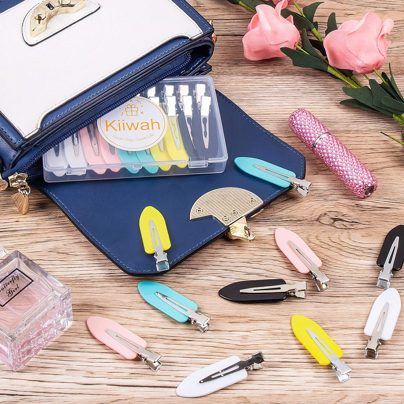 Pinzas para el Pelo sin Doblar Clips, Herramienta de Peinado para Mujeres Niñas