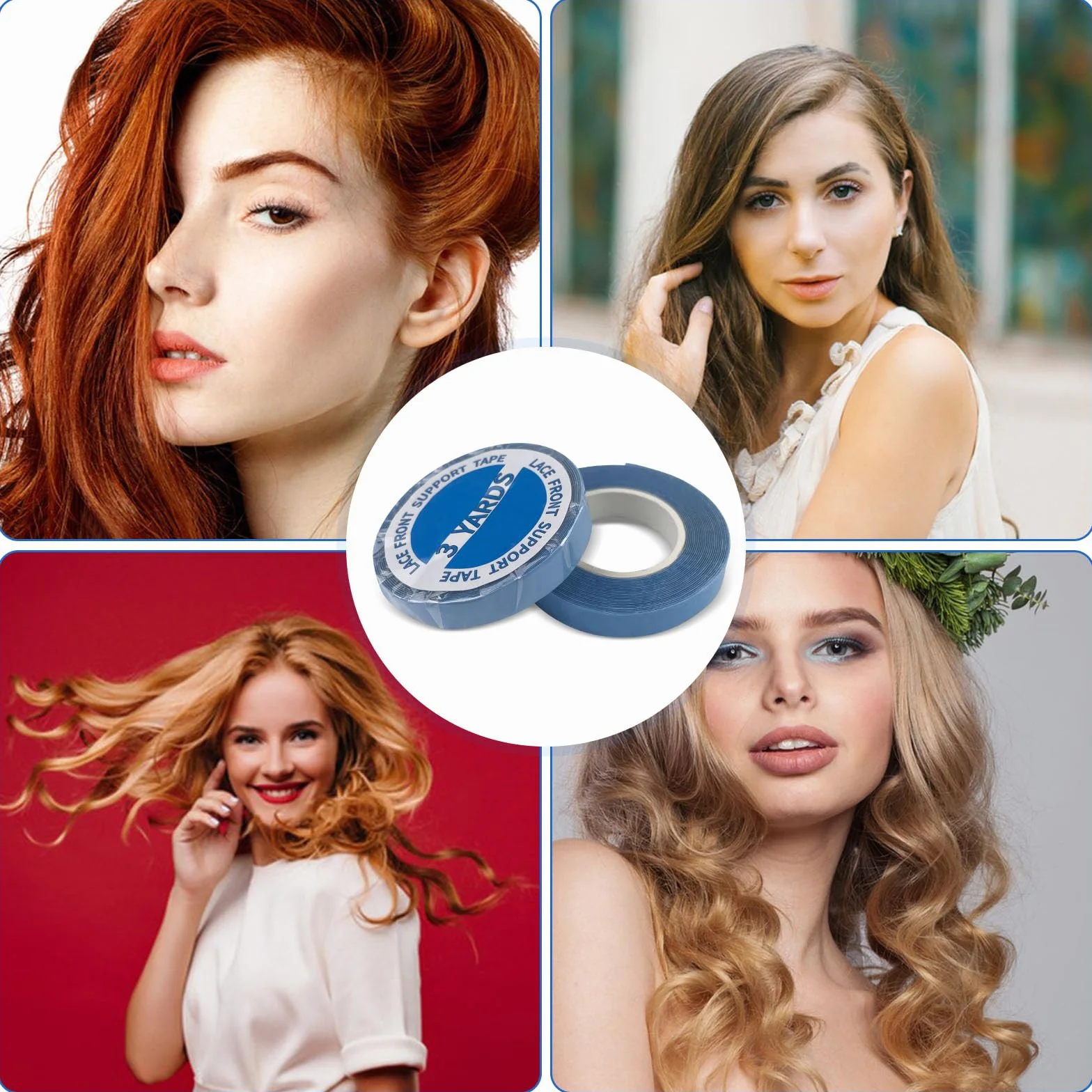 Cinta Adhesiva Doble para Extensiones de Pelo, 2 Rollos Invisibles para Pelucas y Postizos
