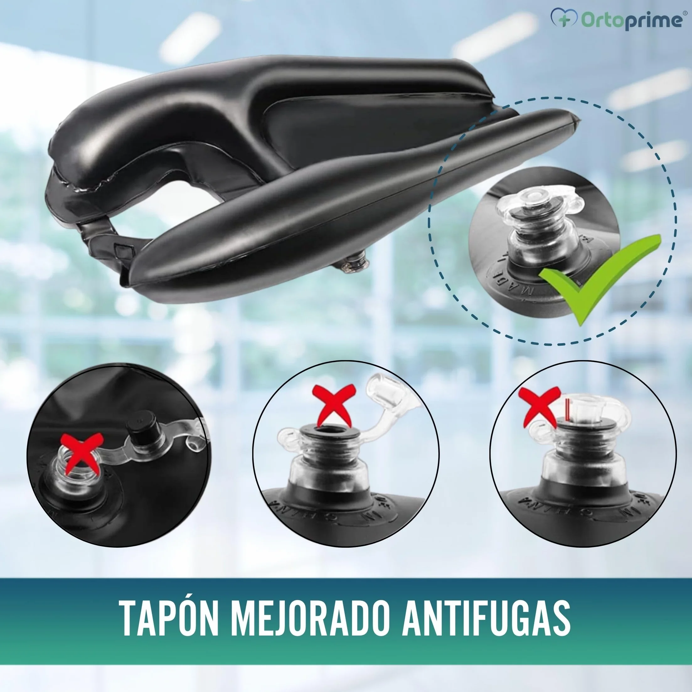 Lavacabezas Portátil Hinchable para Cama Adultos Niños Peluquería Hogar OrtoPrime