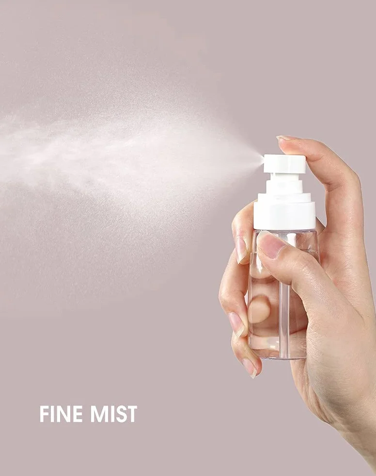 Botellas de Spray Recargables 60ml 100ml, 6 Piezas Pulverizadora Portátil para Viajes Maquillaje Perfume