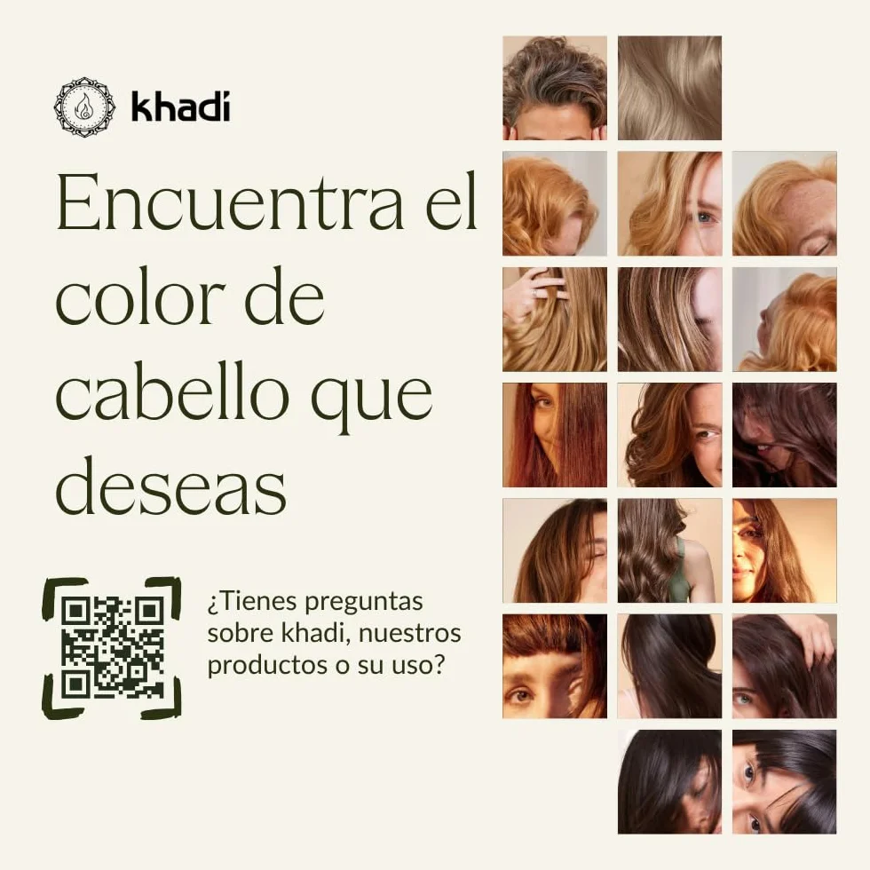 Khadi CASTANO MEDIO Tinte vegetal para el cabello 100% vegetal 100 g