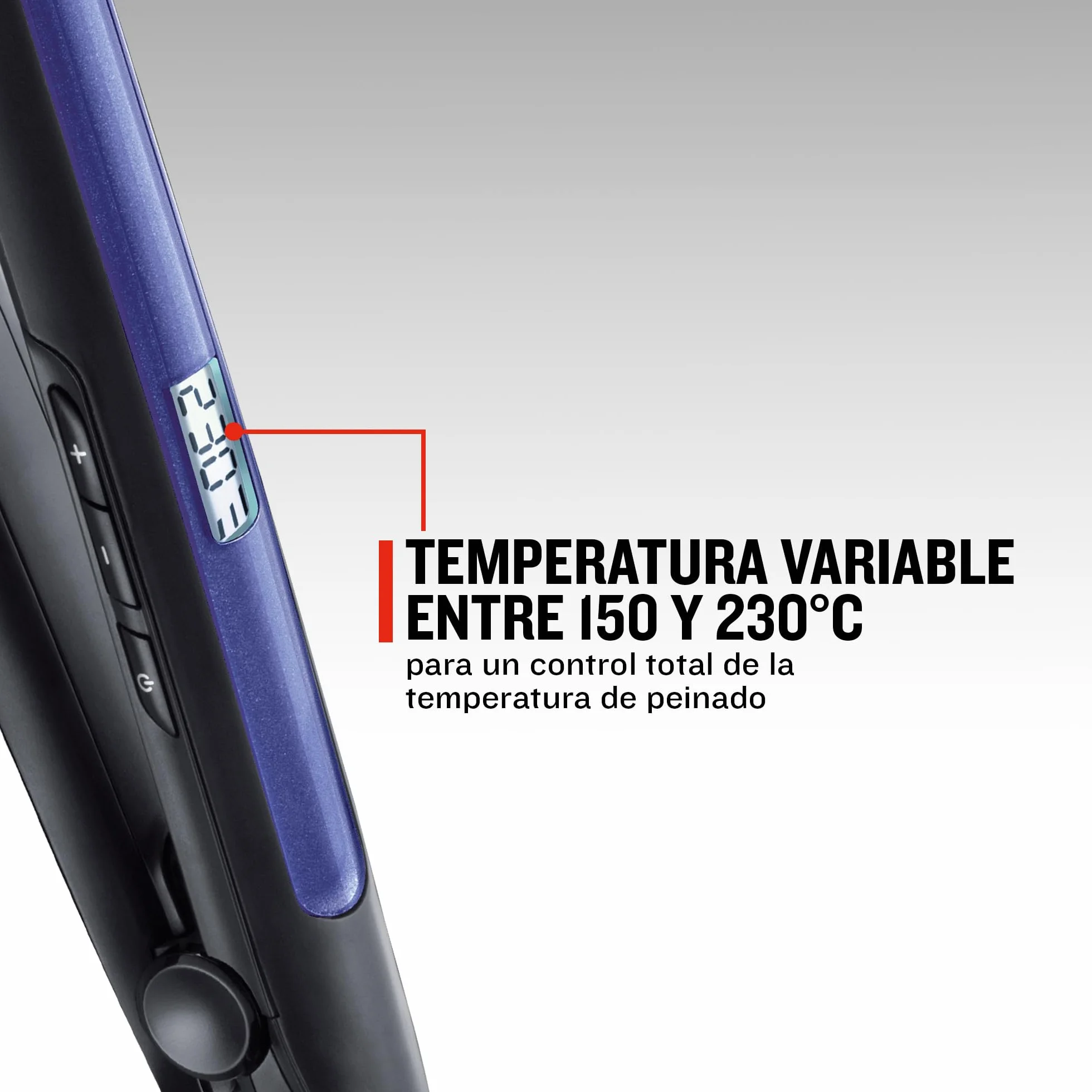 Remington Plancha Pelo Pro-Ion cerámica turmalina 150-230°C LCD S7710
