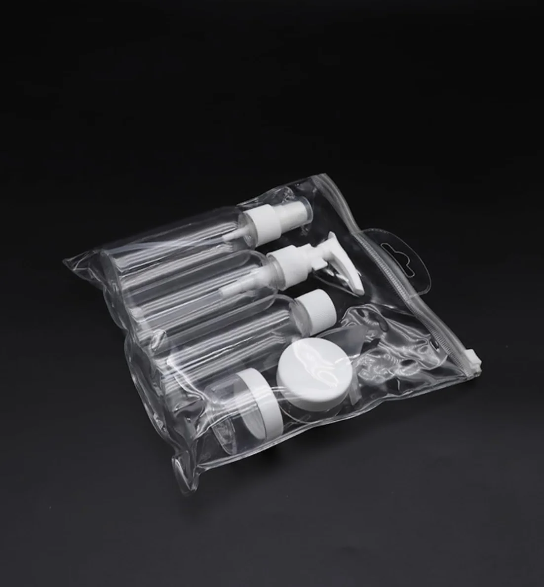 Set de Botellas de Viaje Rellenables 100ml para Champú y Gel - Aviación