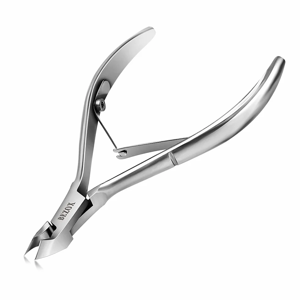 BEZOX Alicate para cutículas de acero inoxidable - cortador y removedor profesional