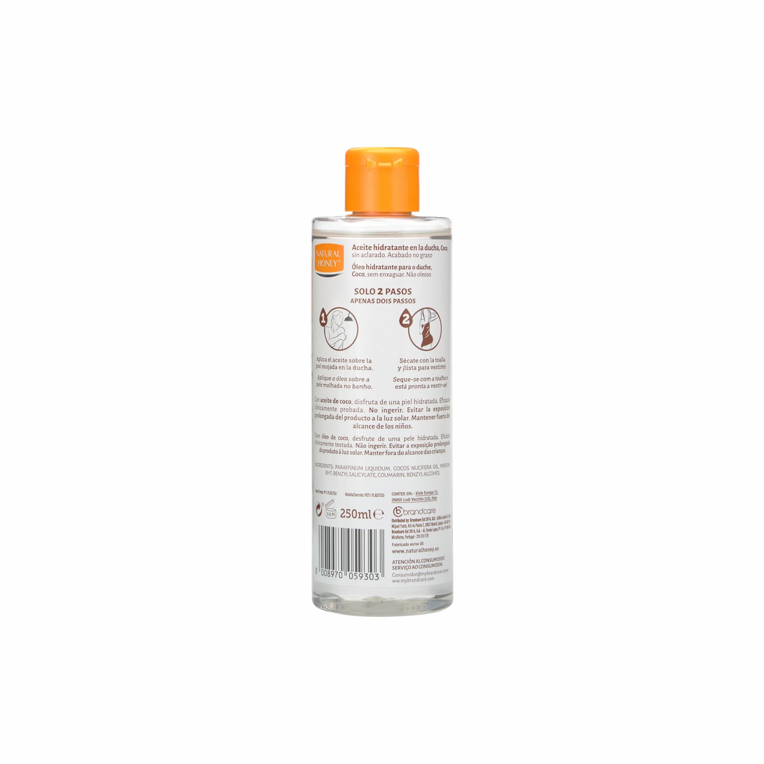 Natural Honey Oil & Go Coco Addiction Aceite de Ducha sin Aclarado con Aceite de Coco 250 ml