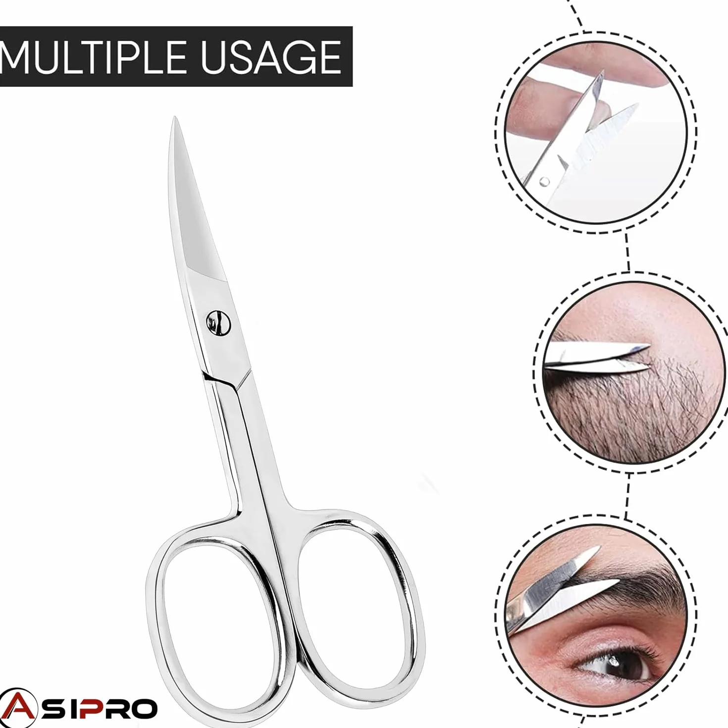 Tijeras Uñas Curvas 3.75" con Funda