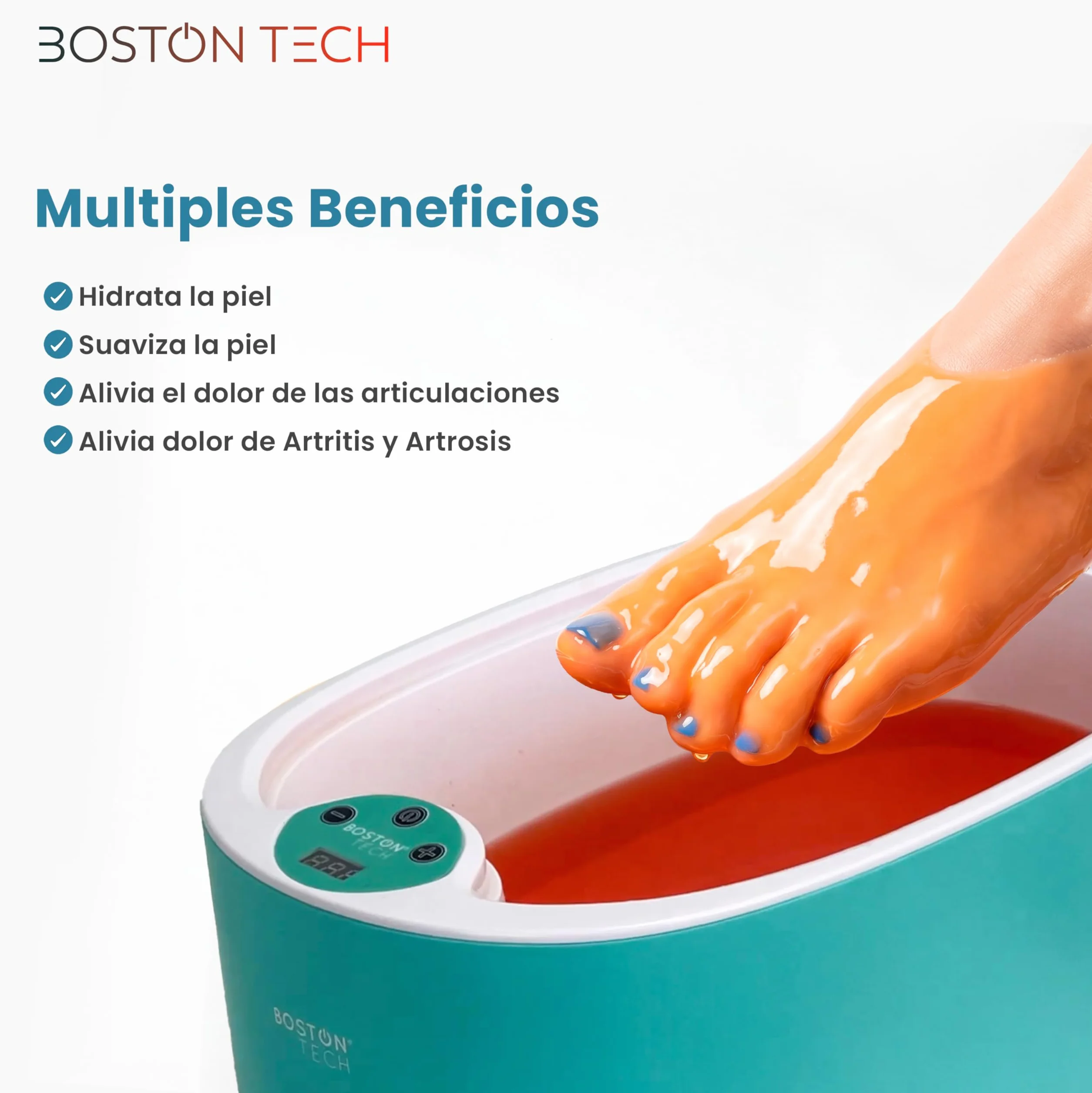 Parafina para Manos y Pies Boston Tech 6x450g Coco Tratamiento Antioxidante Hidratante