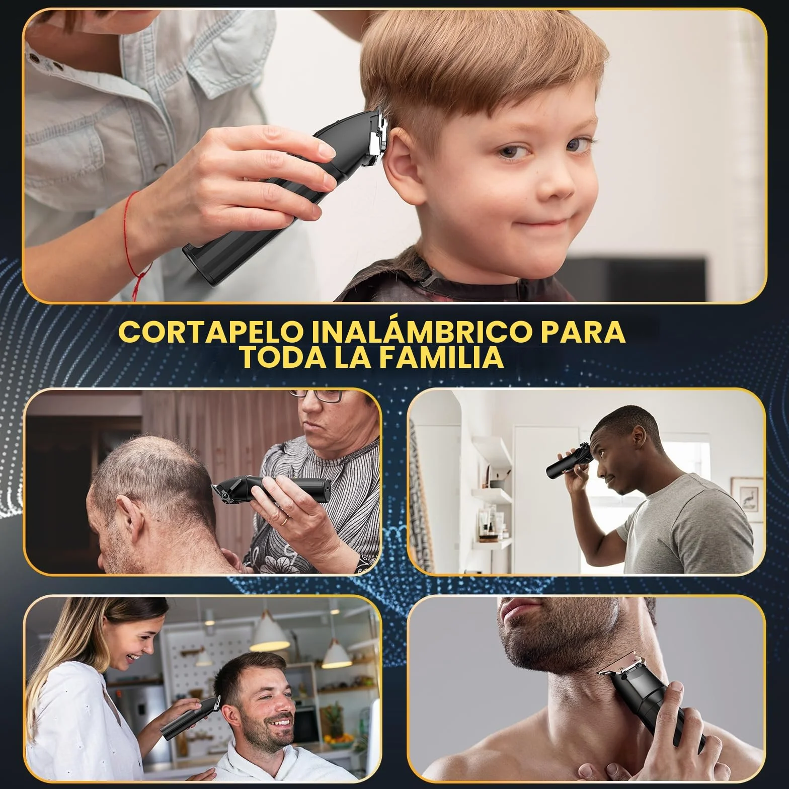 Cortapelos Hombre Maquina Cortar Pelo Profesional Recortadora Barba Maquina Afeitar