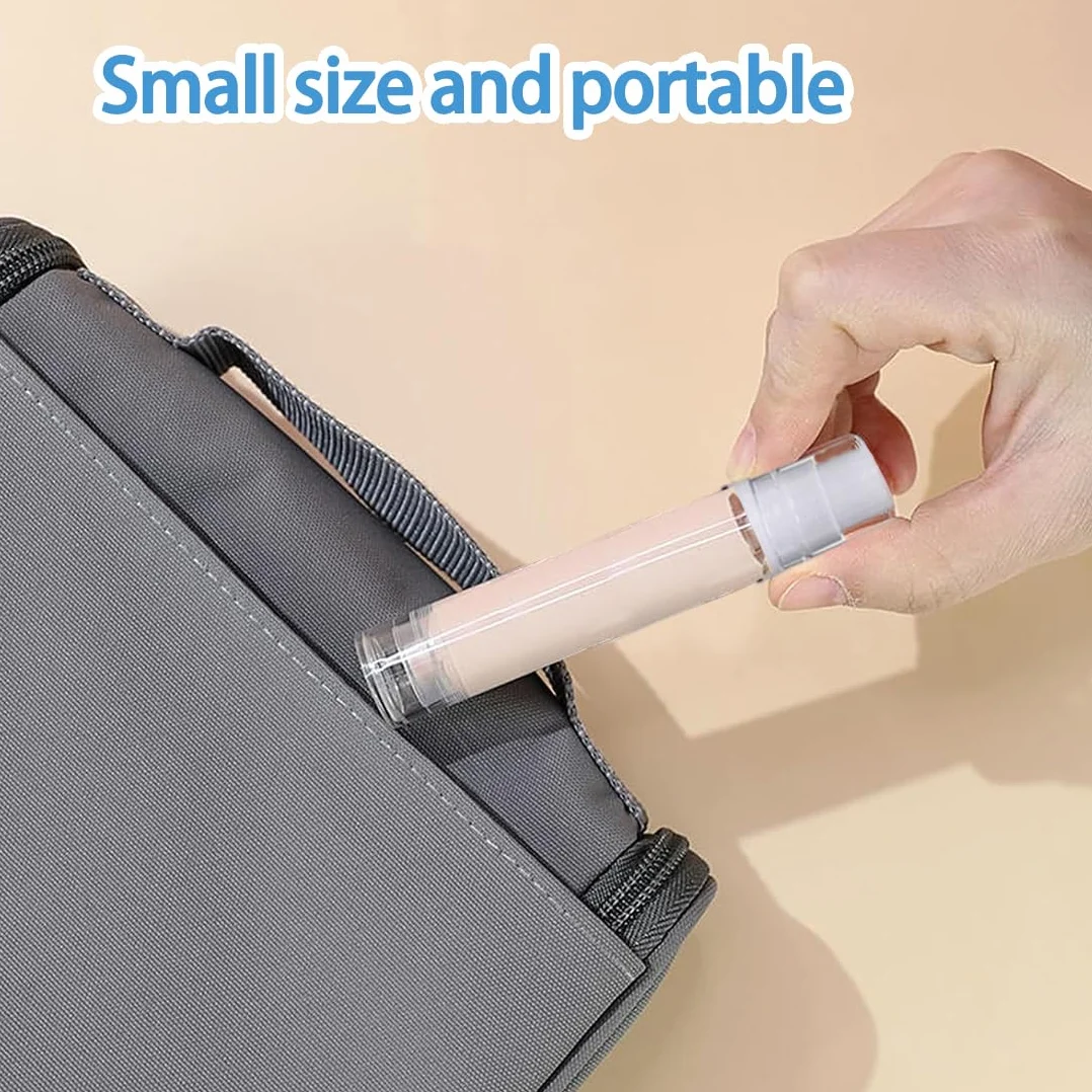 4 Pcs 10ml Bote Airless Dispensador de Bomba, Travel Bottles, Botella Vacía de Viaje, Botella de Presión de Vacío, Contenedor de Bomba de Cosmético, para Loción Crema Facial Crema de Manos