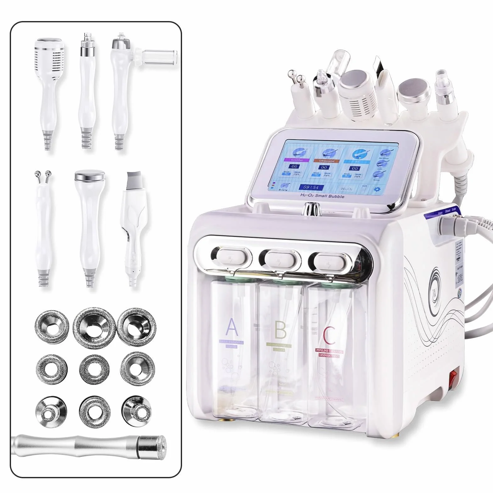 Máquina De Microdermoabrasión De Diamante 7 En 1 | Dispositivo De Hidrodermoabrasión Facial, Exfoliación Facial Para El Cuidado De La Piel En Casa O En Un Salón De Belleza