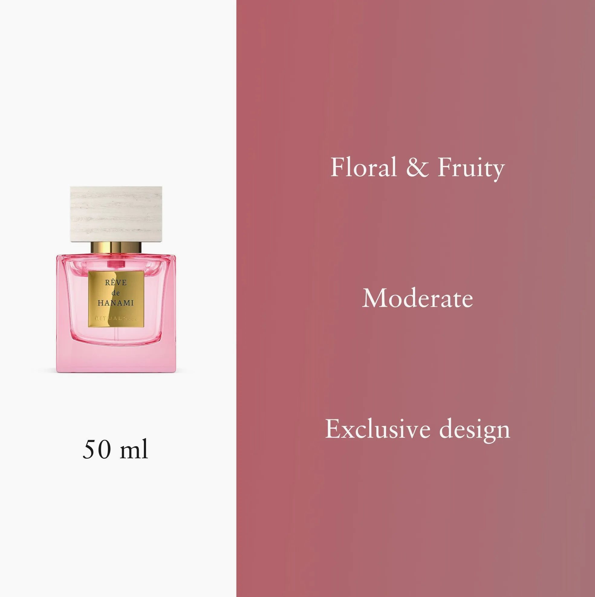 RITUALS Eau de Parfum Rêve de Hanami, Flor de Sakura, Lichi, Pera y Bergamota, Perfume para Mujer, 50 ml