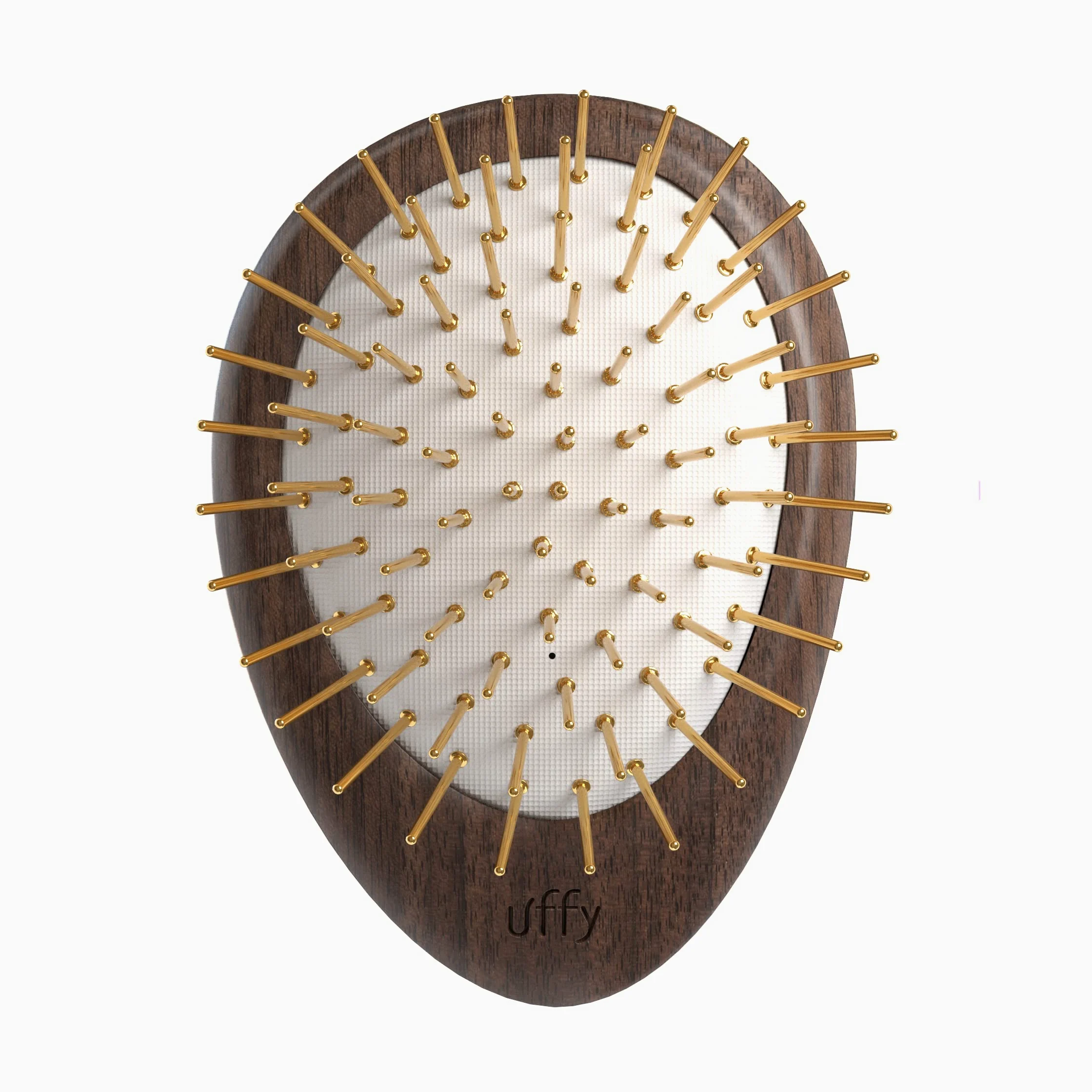 Uffy Acubrusher - Cepillo de pelo Gua Sha chapado en oro de 24 quilates, masajeador ergonómico del cuero cabelludo para la caspa y el crecimiento del cabello, adecuado para todo tipo de cabello