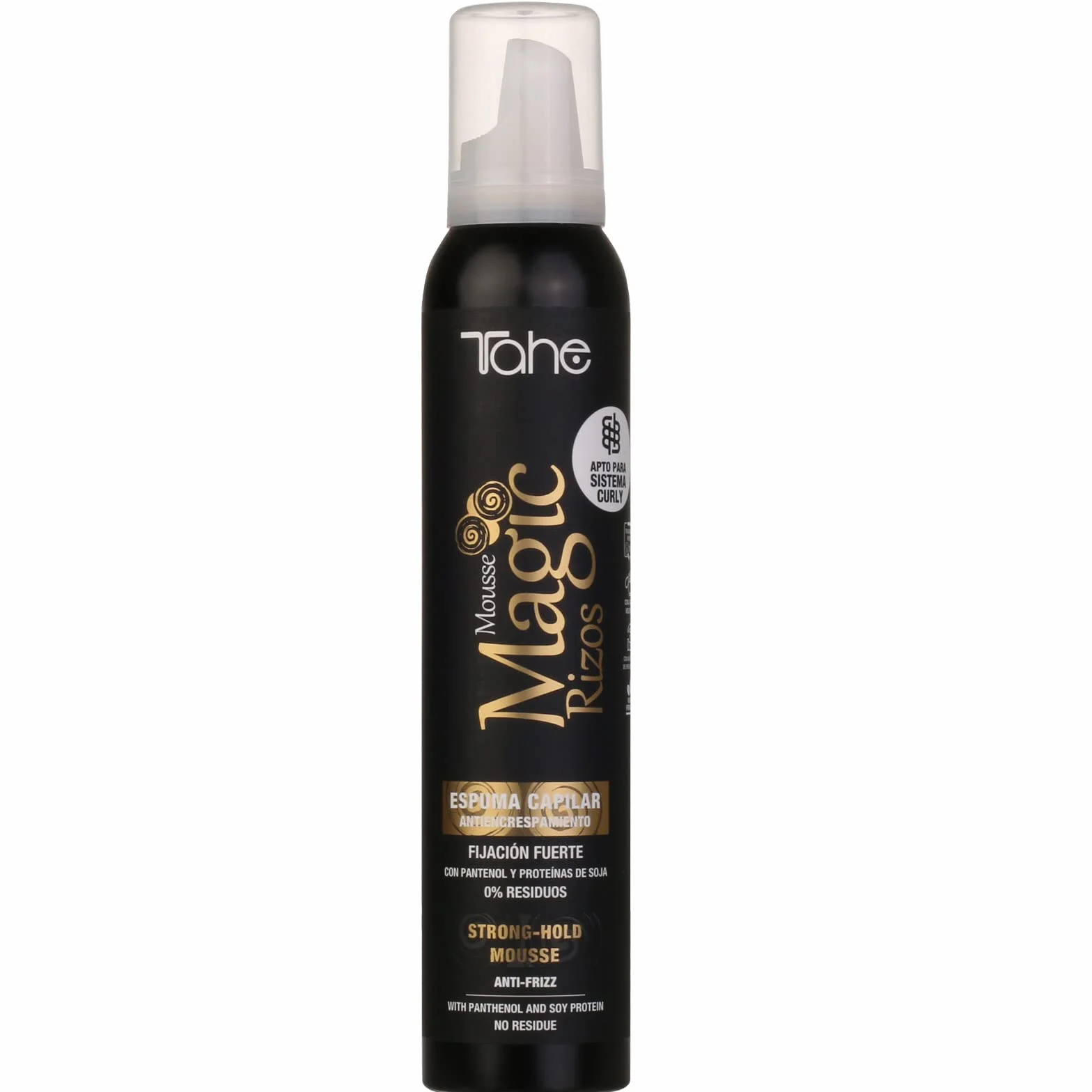 Tahe Magic Rizos Espuma fijación fuerte flexible antiencrespamiento cabello 200 ml