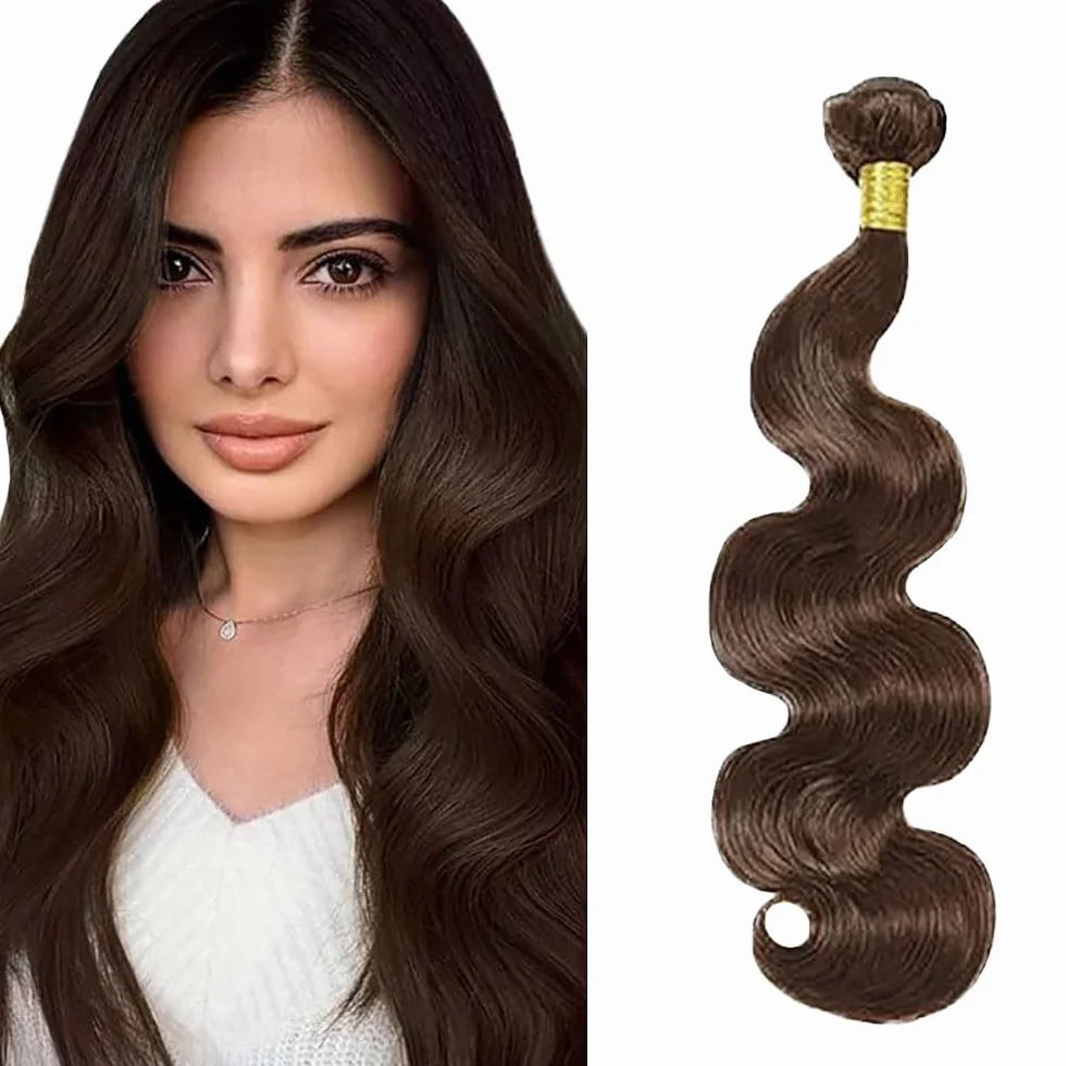2Shoaiye 50 g # 4 BB paquetes de cabello humano 30 pulgadas