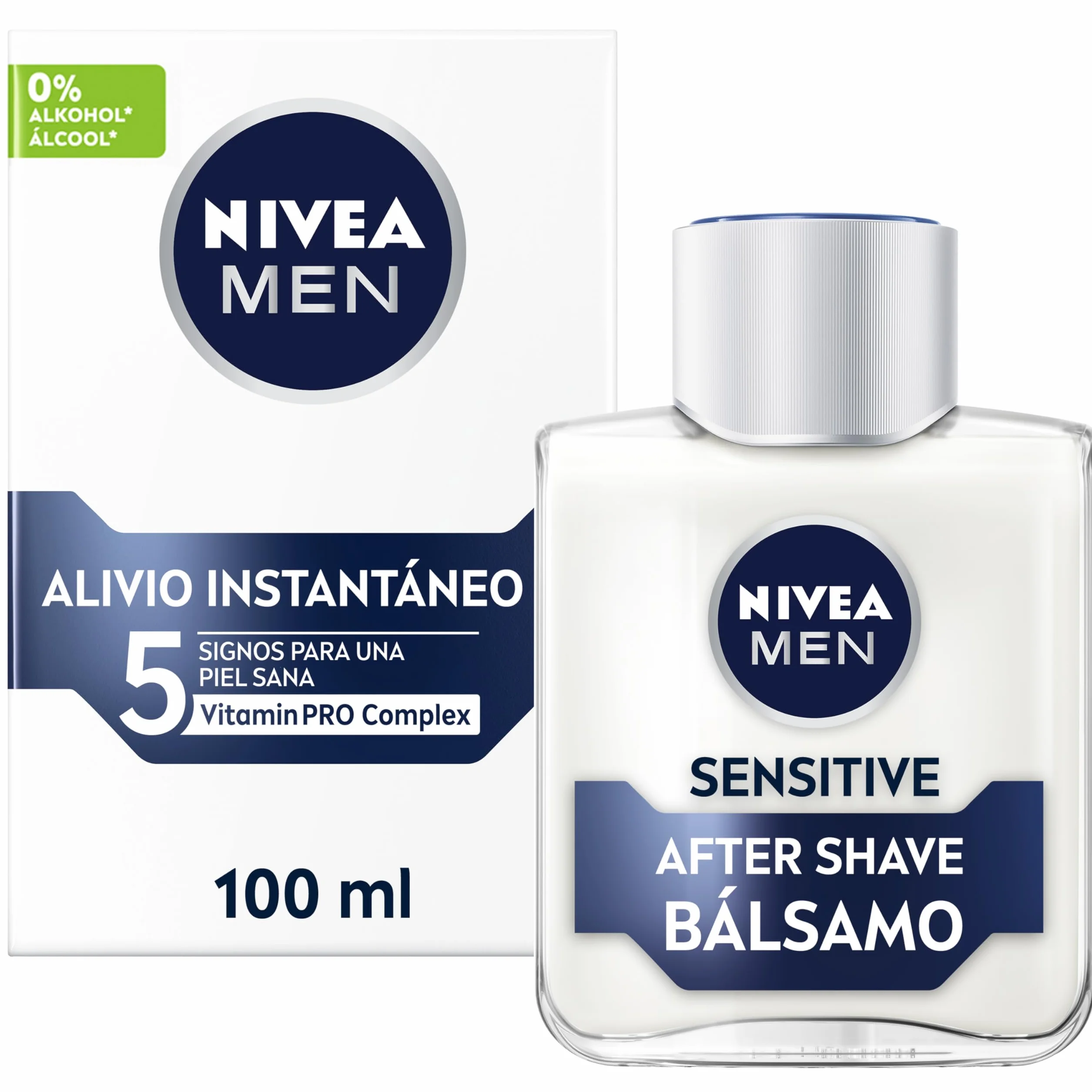 NIVEA MEN Sensitive Bálsamo After Shave 100 ml para piel sensible anti irritaciones sin alcohol