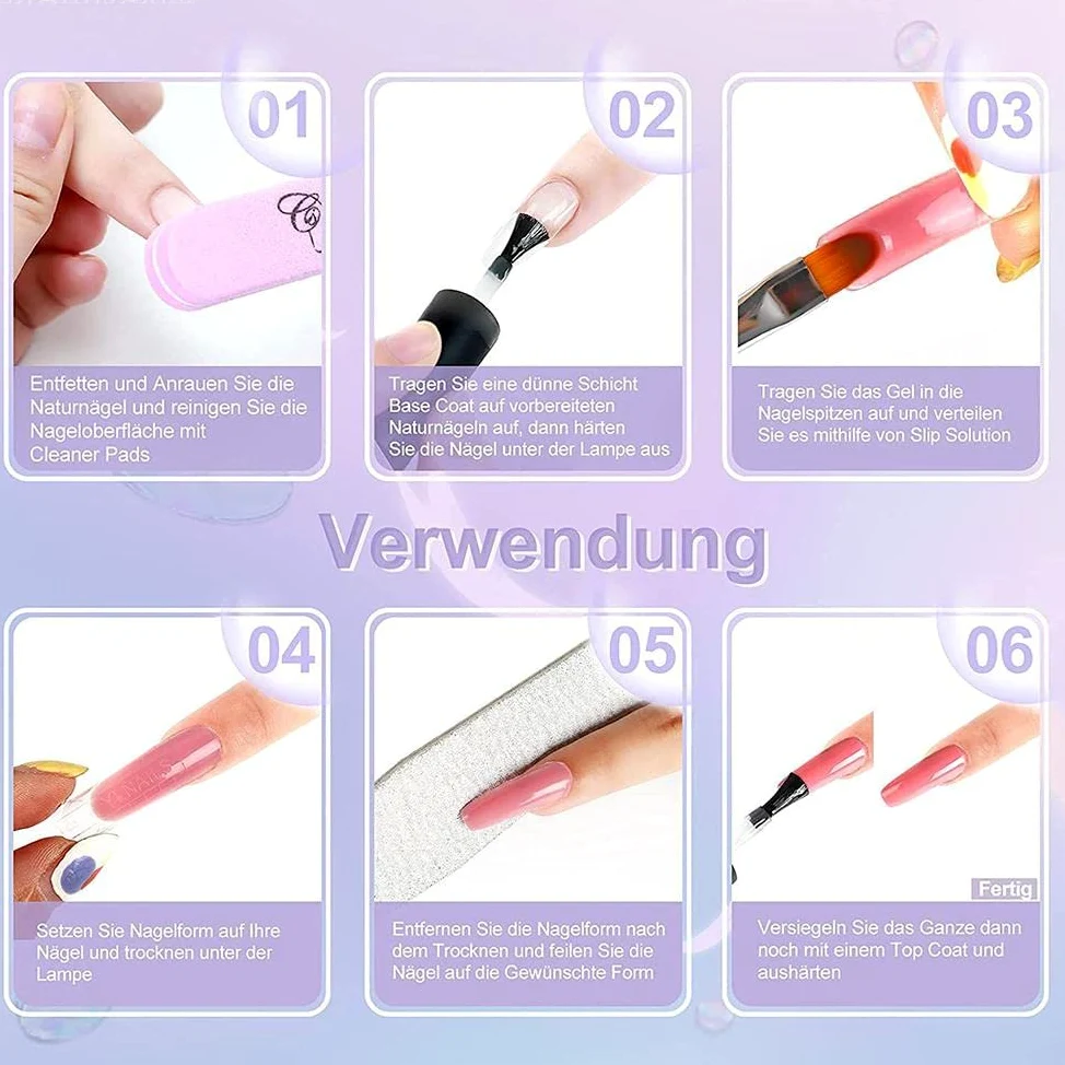 Kit de esmalte de uñas profesional de 80 W UV + LED lámpara de uñas de gel para manicura UV